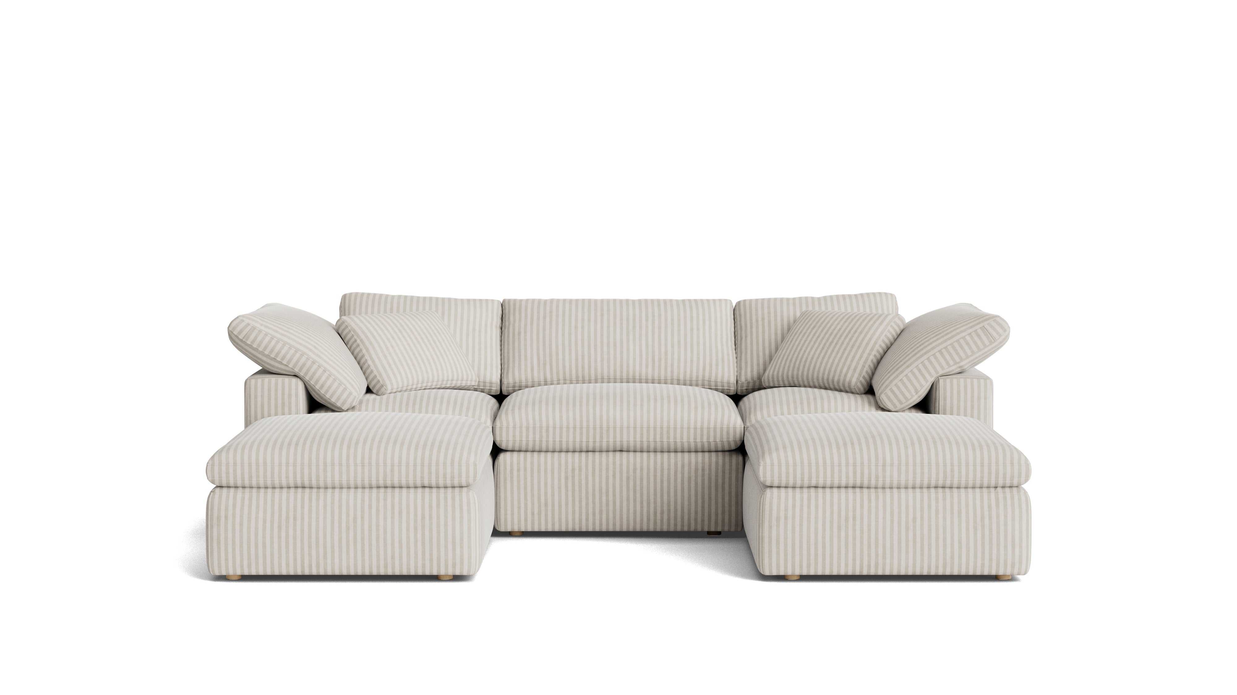 Movie Night™ 5 - Piece Modular U - Shaped Sectional, Standard, Newport Stripe - Sundays Company CanadaSEC-YJ-916-011