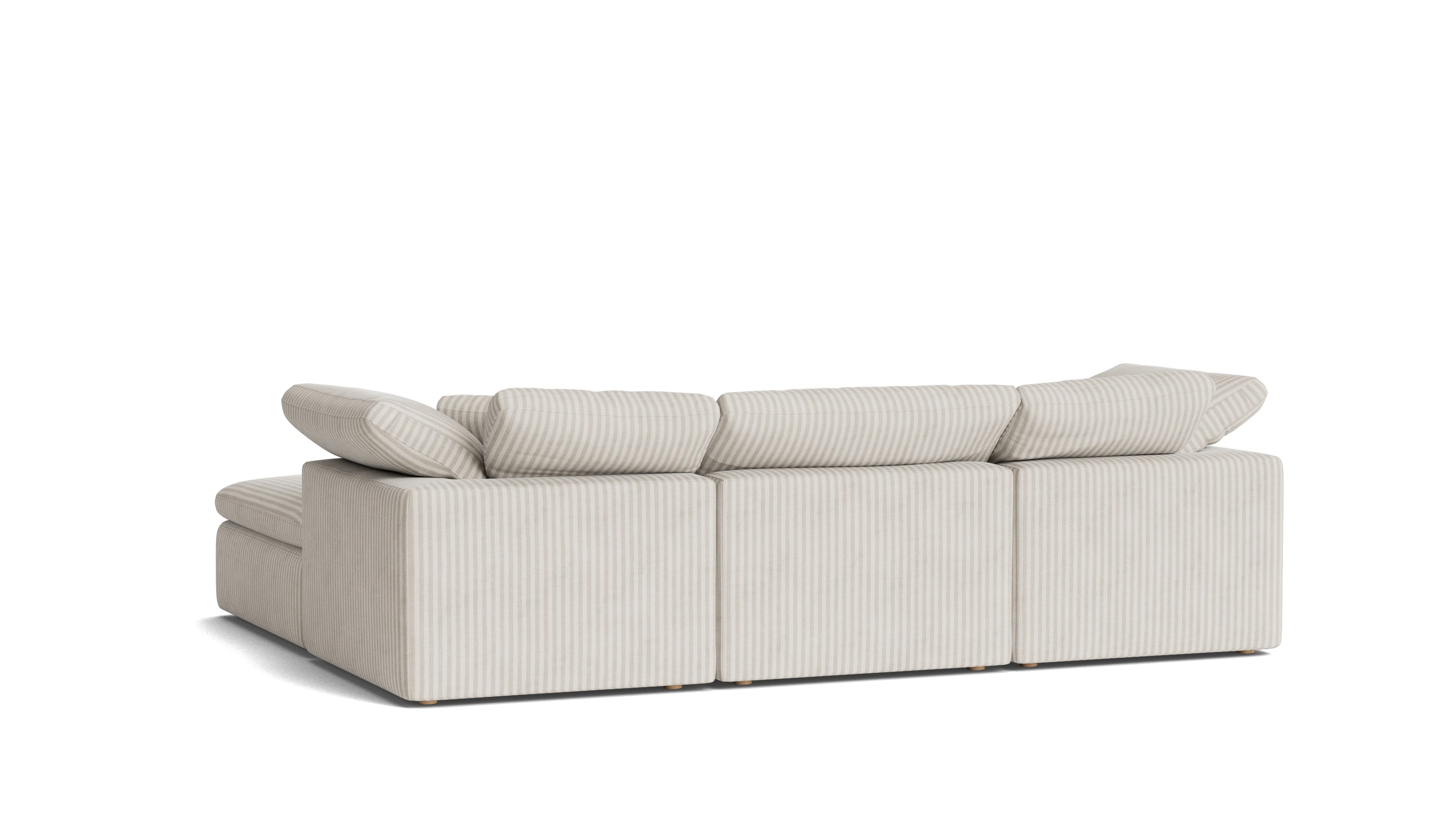 Movie Night™ 5-Piece Modular U-Shaped Sectional, Standard, Newport Stripe