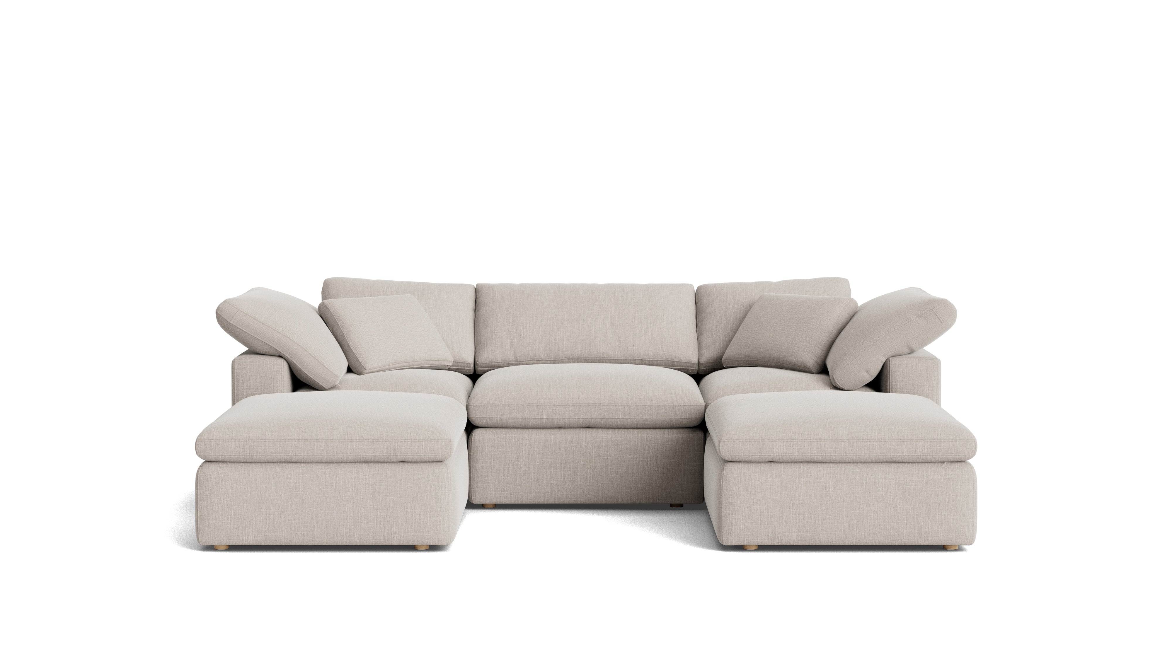 Movie Night™ 5 - Piece Modular U - Shaped Sectional, Standard, Clay - Sundays Company CanadaSEC-YJ-916-015