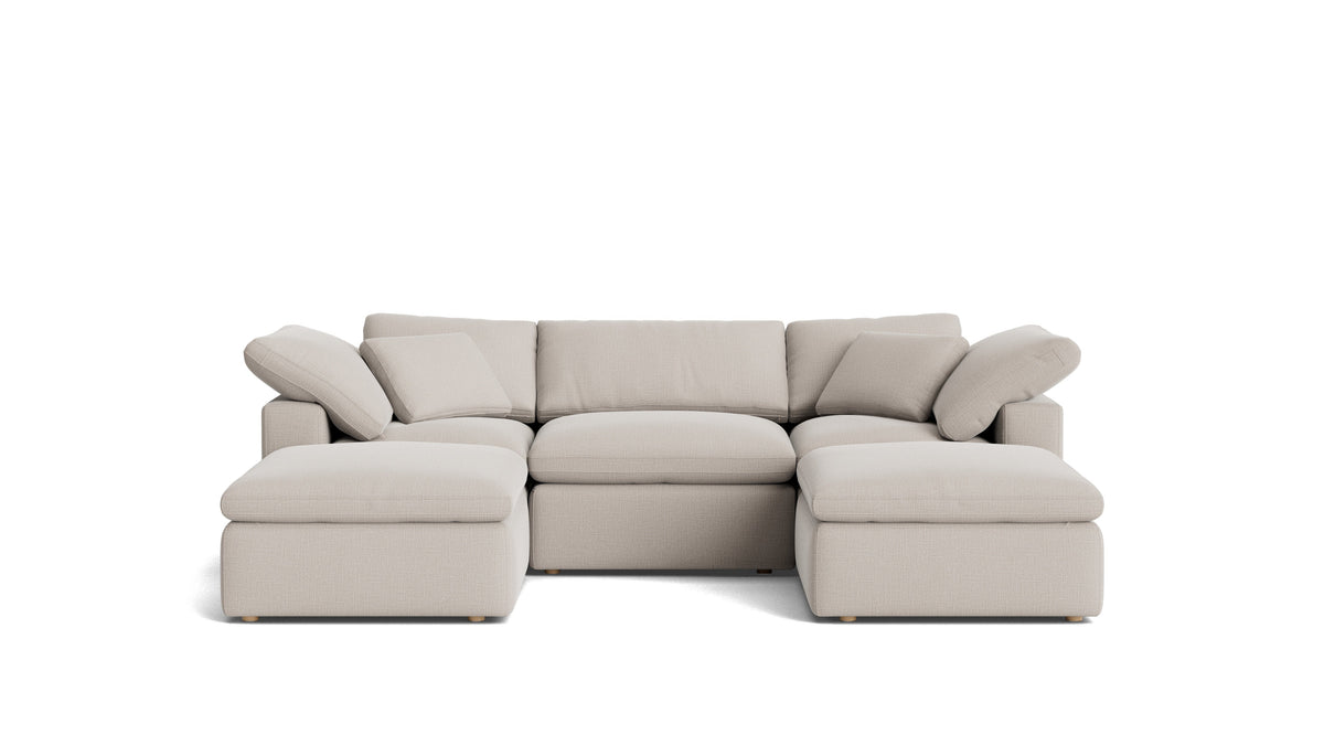 Movie Night™ 5-Piece Modular U-Shaped Sectional, Standard, Clay