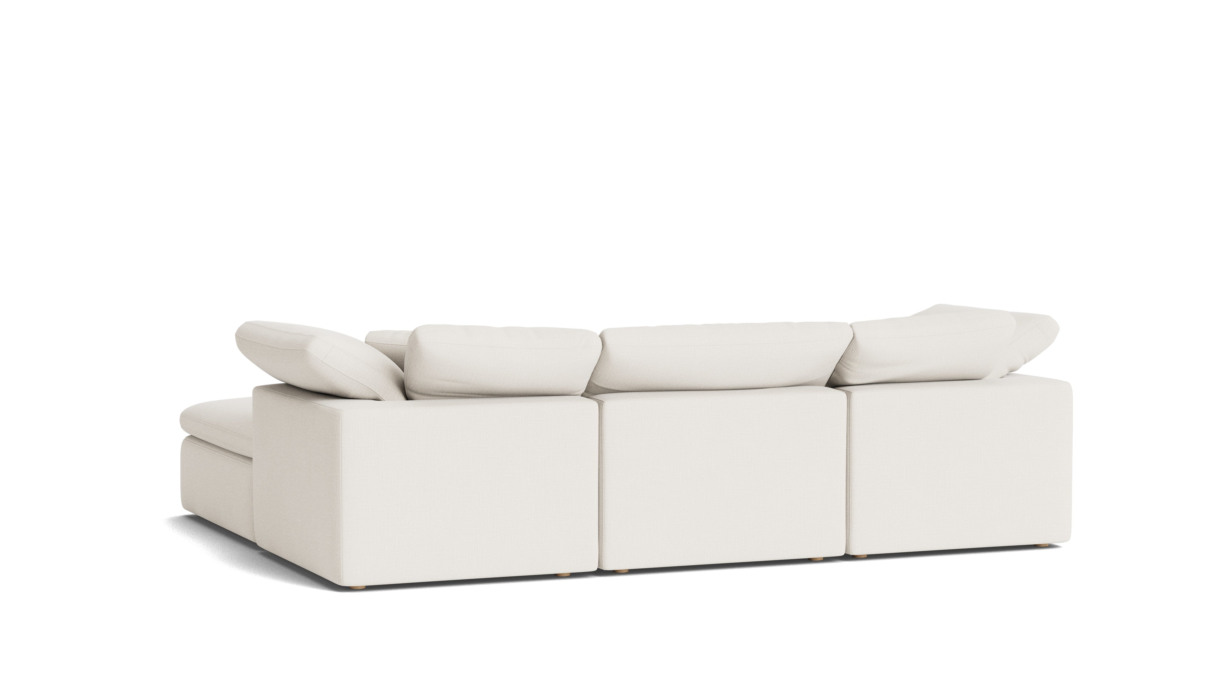 Movie Night™ 5 - Piece Modular U - Shaped Sectional, Standard, Cream Linen - Sundays Company CanadaSEC-YJ-916-018