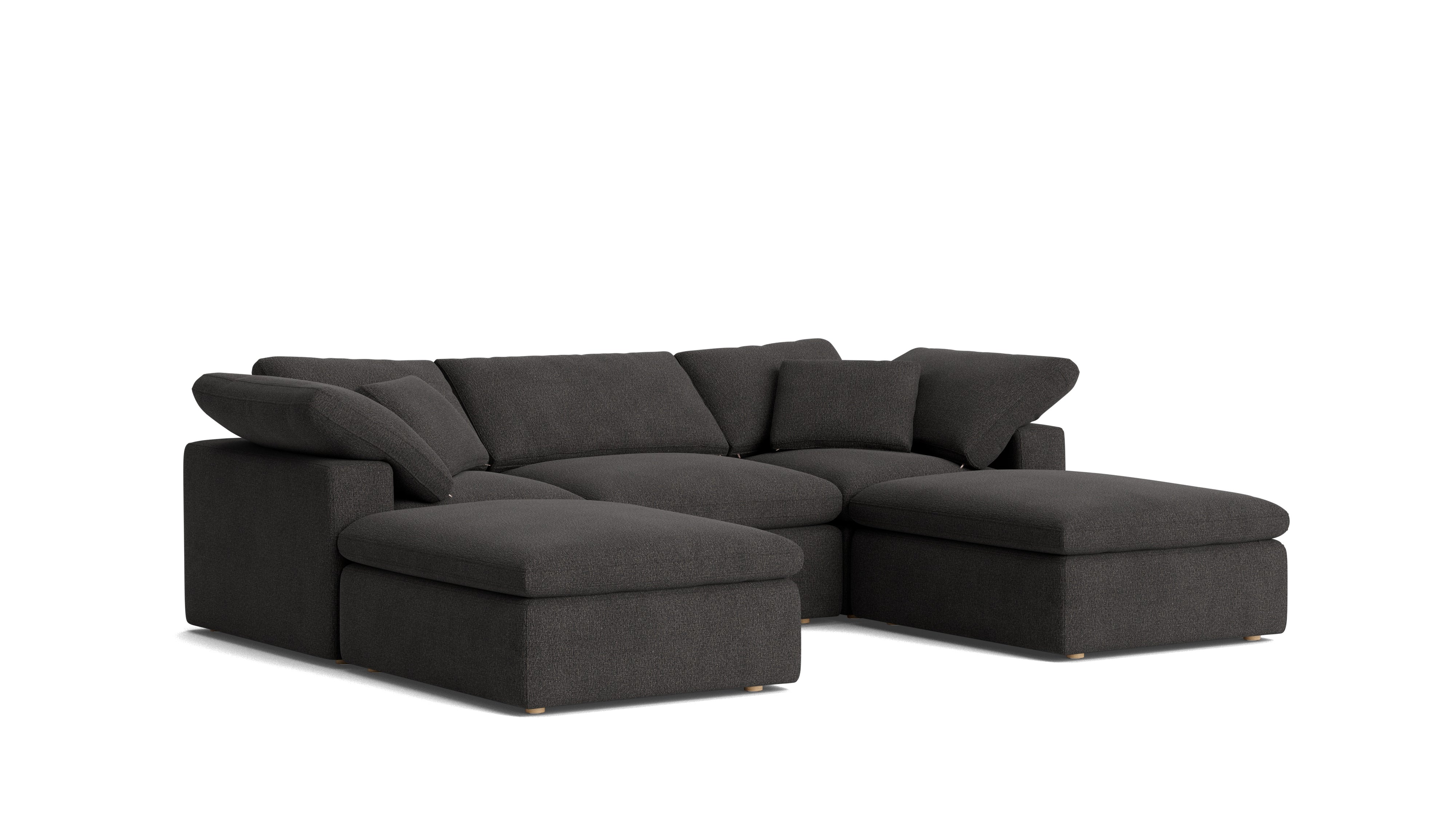 Movie Night™ 5 - Piece Modular U - Shaped Sectional, Standard, Dark Shadow - Sundays Company CanadaSEC-YJ-916-025