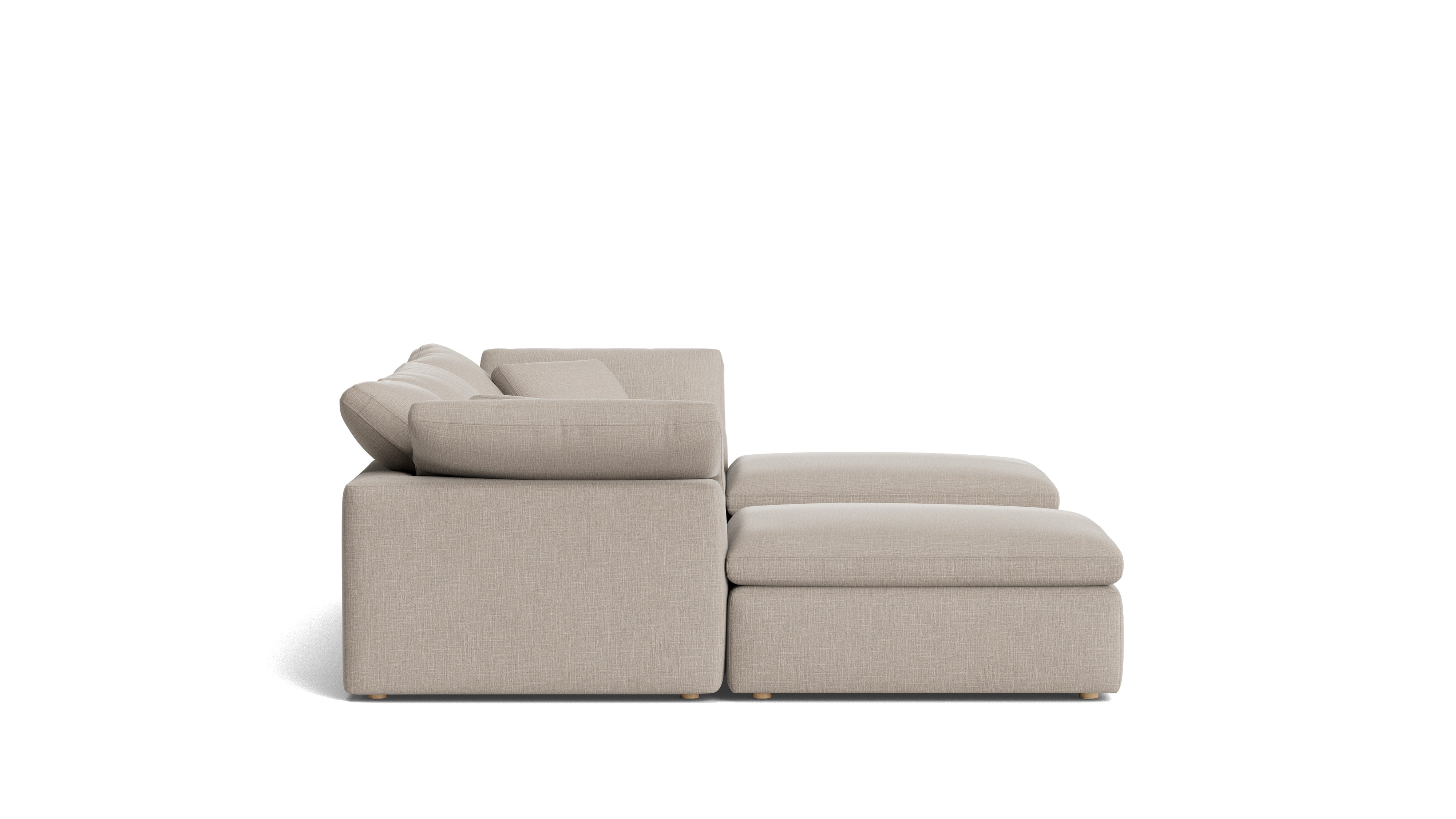 Movie Night™ 5 - Piece Modular U - Shaped Sectional, Standard, Light Pebble - Sundays Company CanadaSEC-YJ-916-029