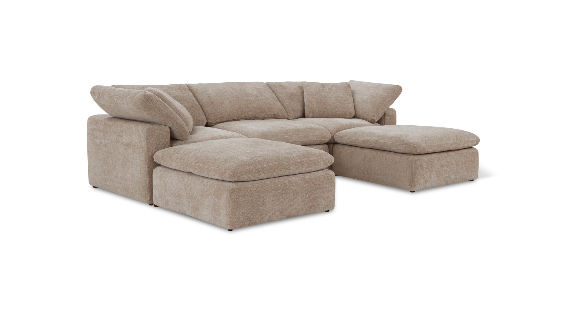 Movie Night™ 5-Piece Modular U-Shaped Sectional, Standard, Champagne_image