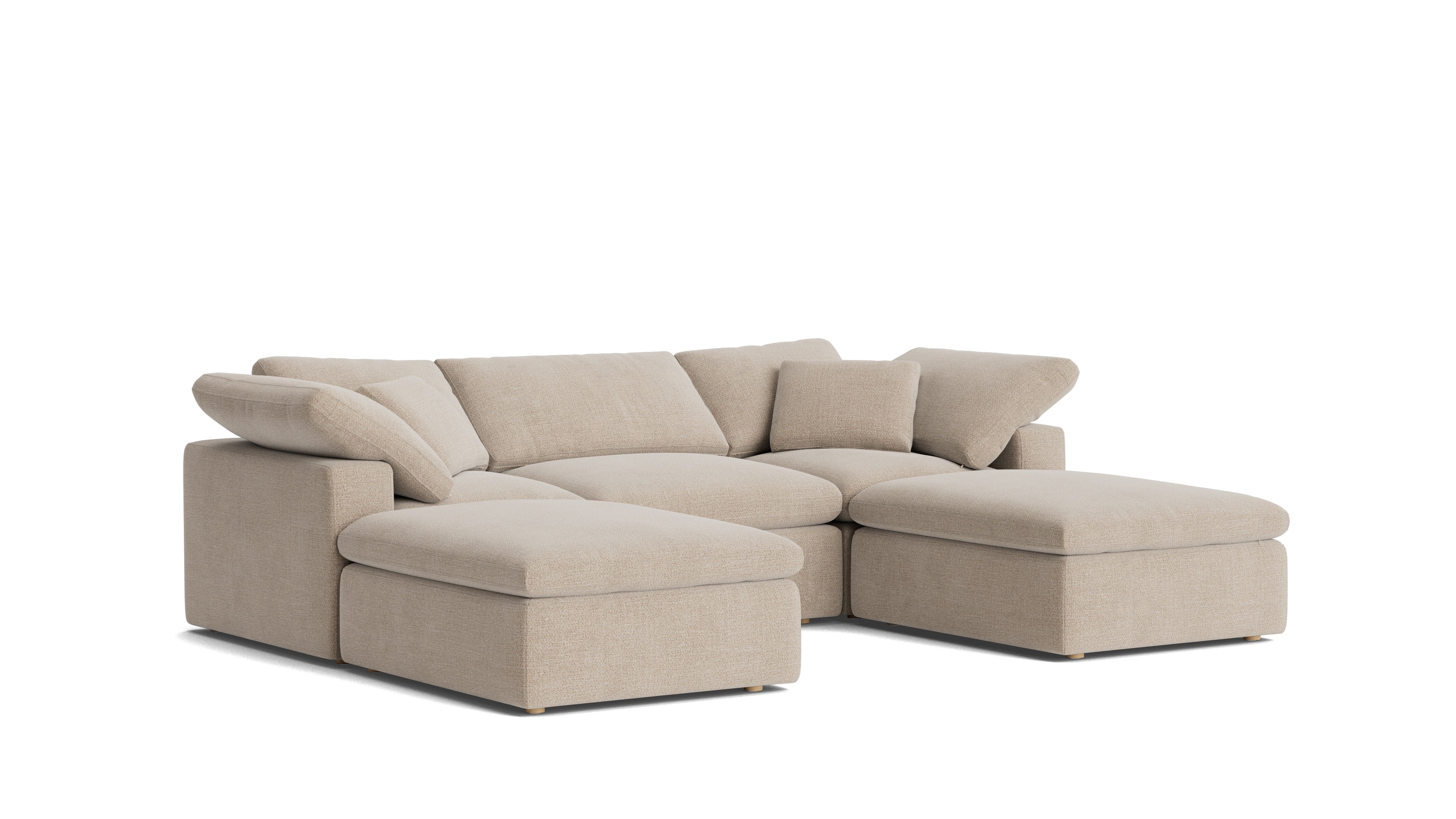 Movie Night™ 5 - Piece Modular U - Shaped Sectional, Standard, Champagne - Sundays Company CanadaSEC-YJ-916-041