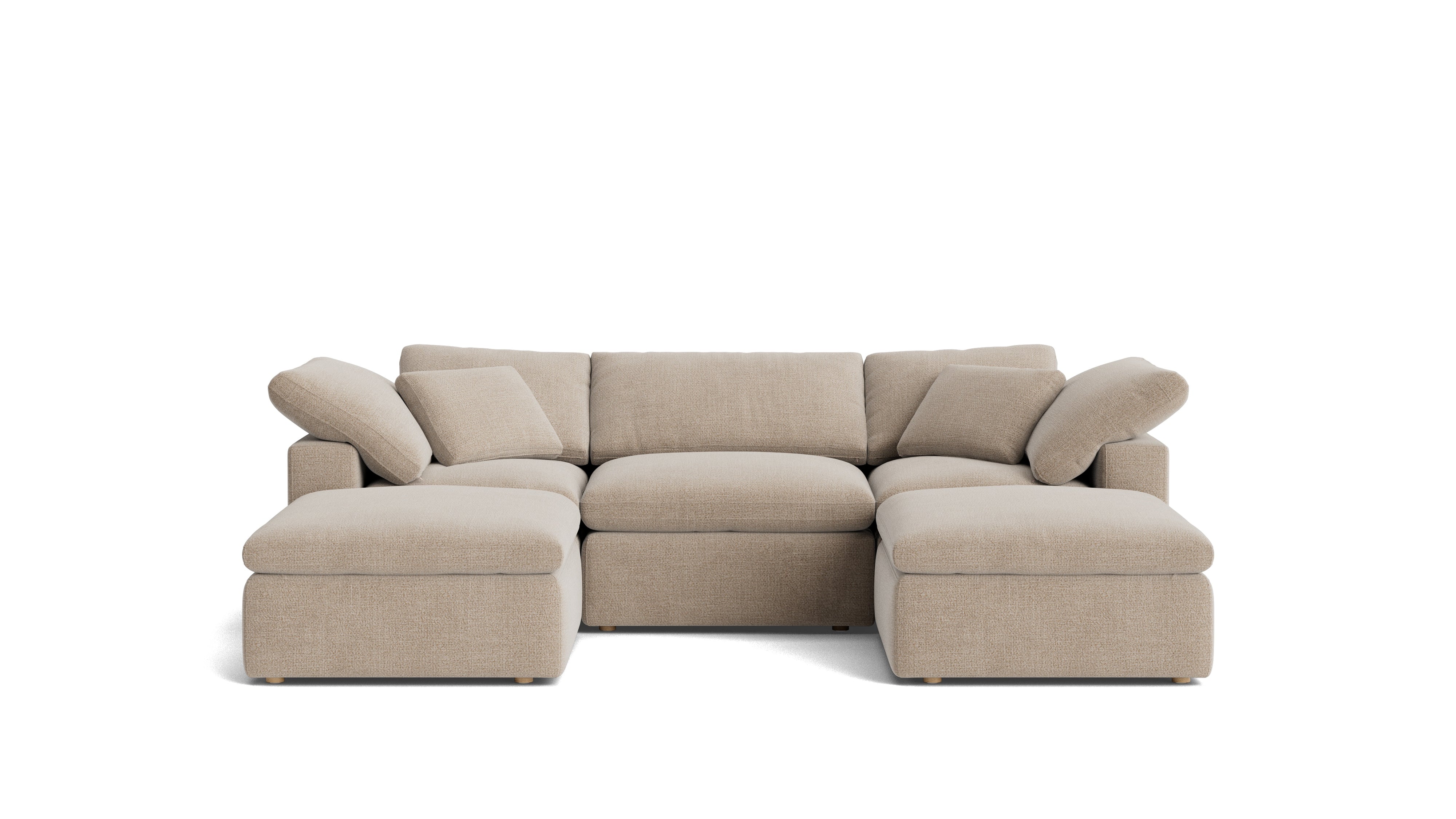 Movie Night™ 5 - Piece Modular U - Shaped Sectional, Standard, Champagne - Sundays Company CanadaSEC-YJ-916-041