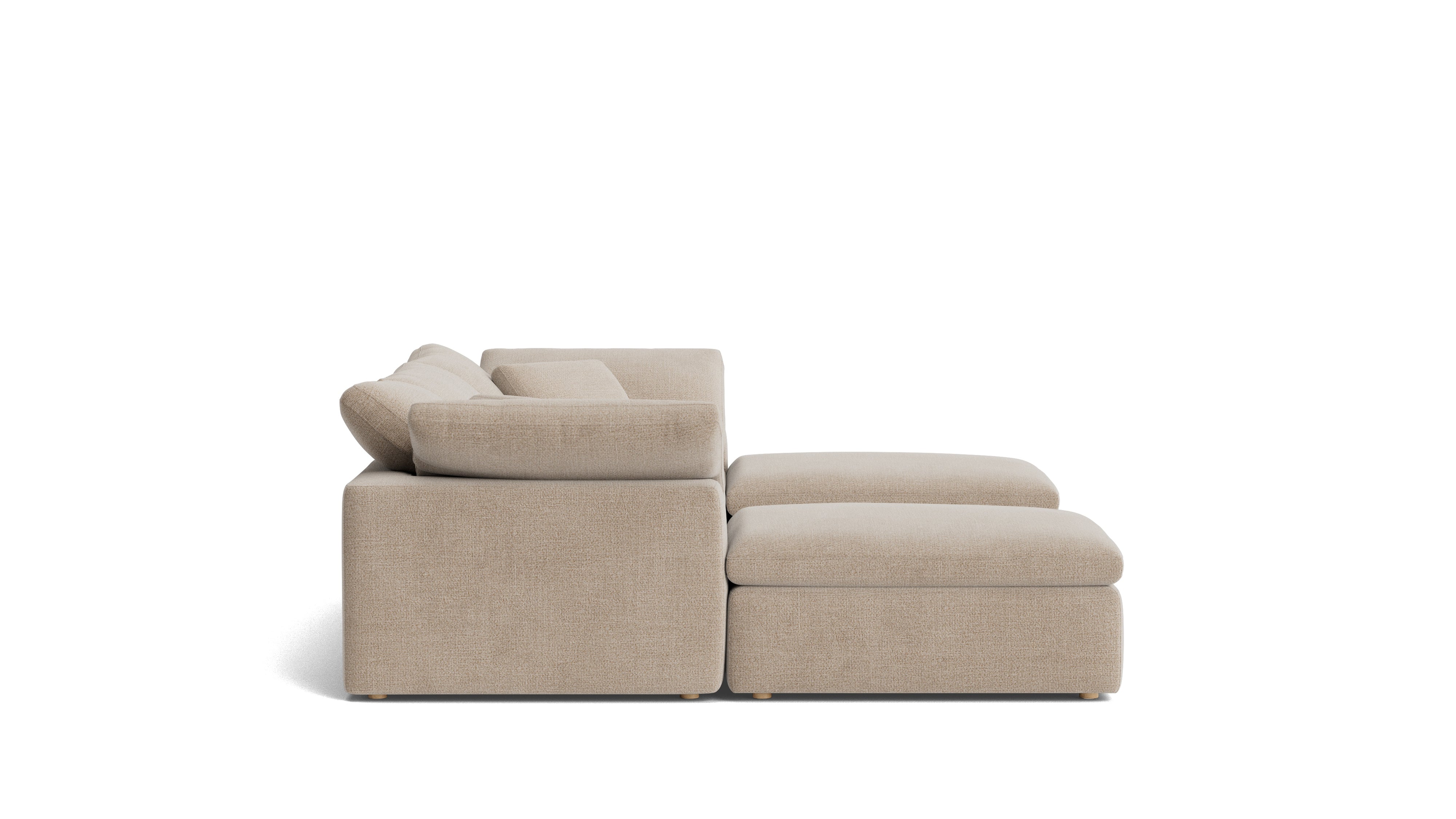 Movie Night™ 5 - Piece Modular U - Shaped Sectional, Standard, Champagne - Sundays Company CanadaSEC-YJ-916-041