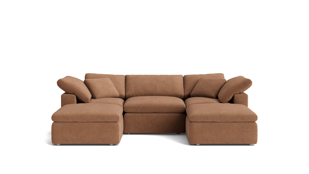 Movie Night™ 5-Piece Modular U-Shaped Sectional, Standard, Spice_image