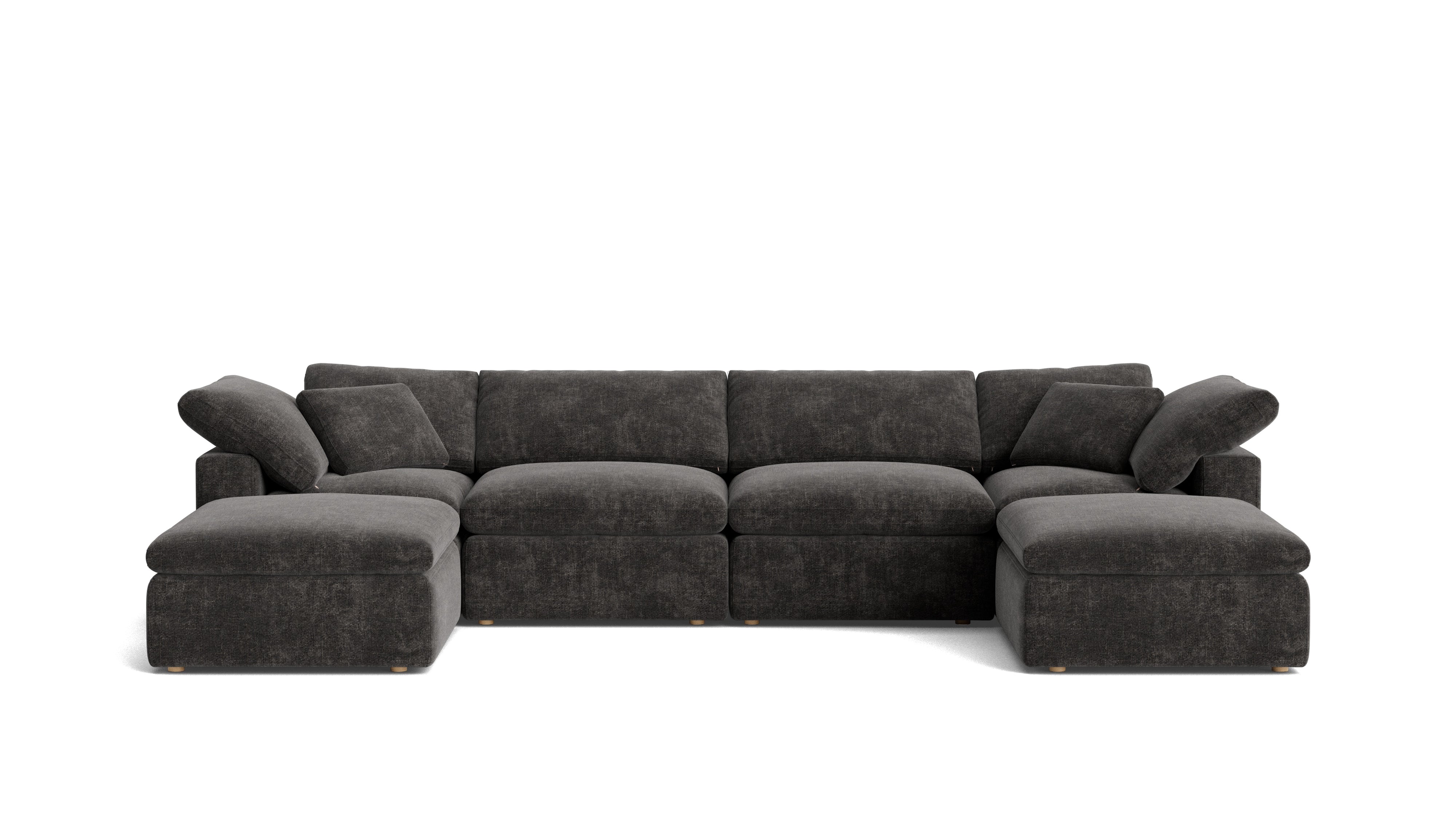Movie Night™ 6 - Piece Modular U - Shaped Sectional, Standard, Truffle - Sundays Company CanadaSEC-YJ-917-003