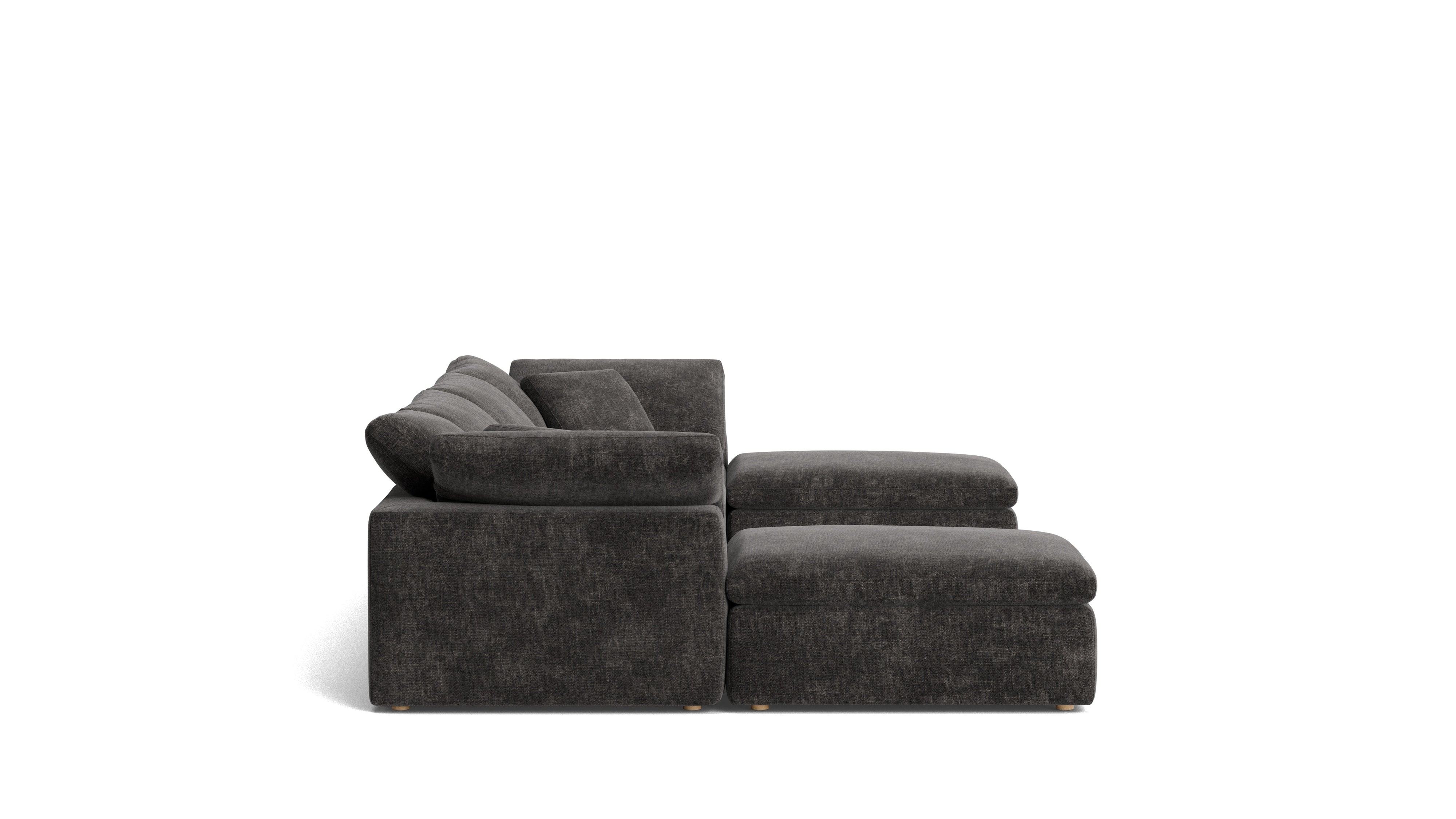Movie Night™ 6 - Piece Modular U - Shaped Sectional, Standard, Truffle - Sundays Company CanadaSEC-YJ-917-003