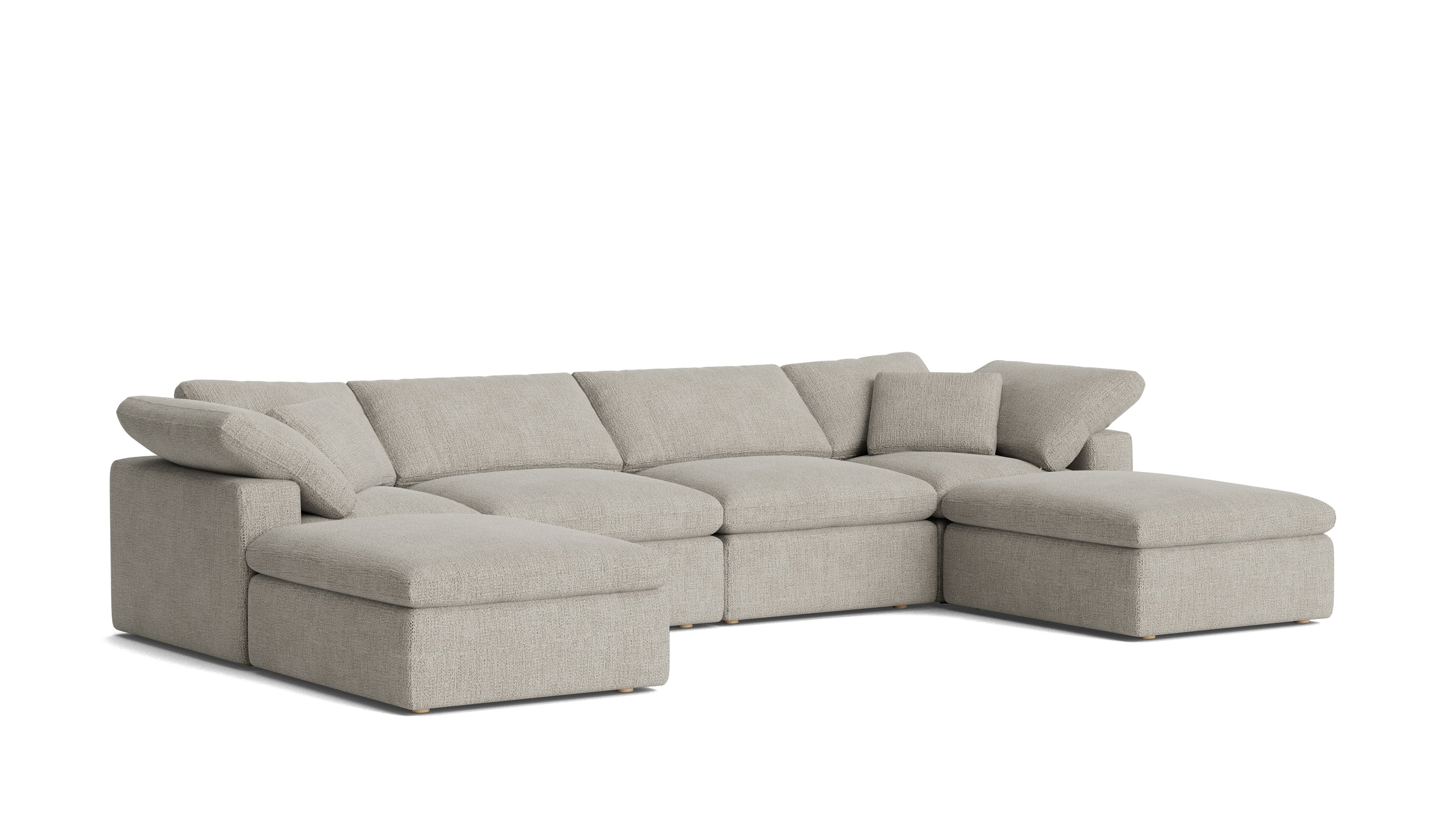 Movie Night™ 6 - Piece Modular U - Shaped Sectional, Standard, Oatmeal - Sundays Company CanadaSEC-YJ-917-007