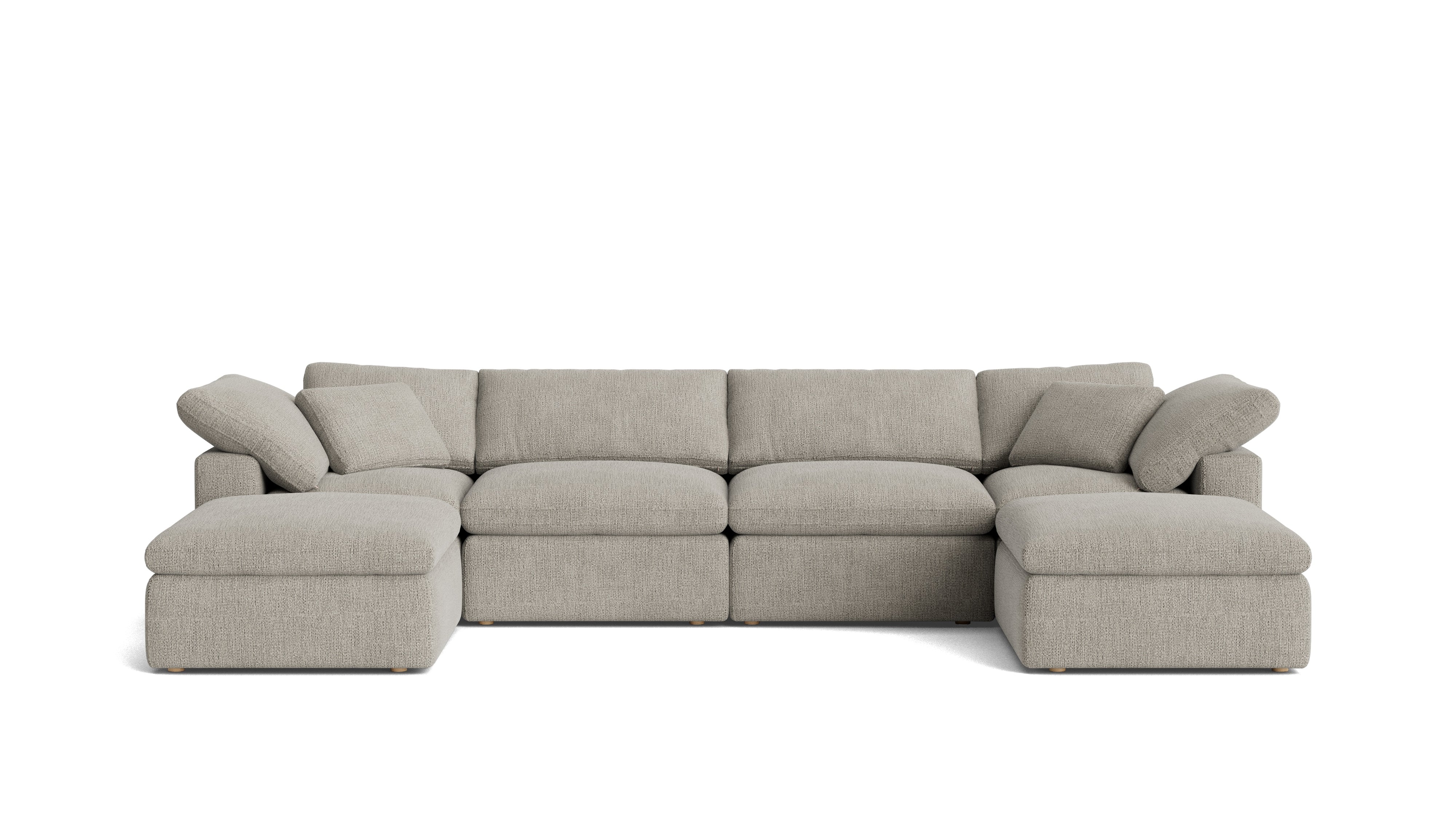 Movie Night™ 6 - Piece Modular U - Shaped Sectional, Standard, Oatmeal - Sundays Company CanadaSEC-YJ-917-007
