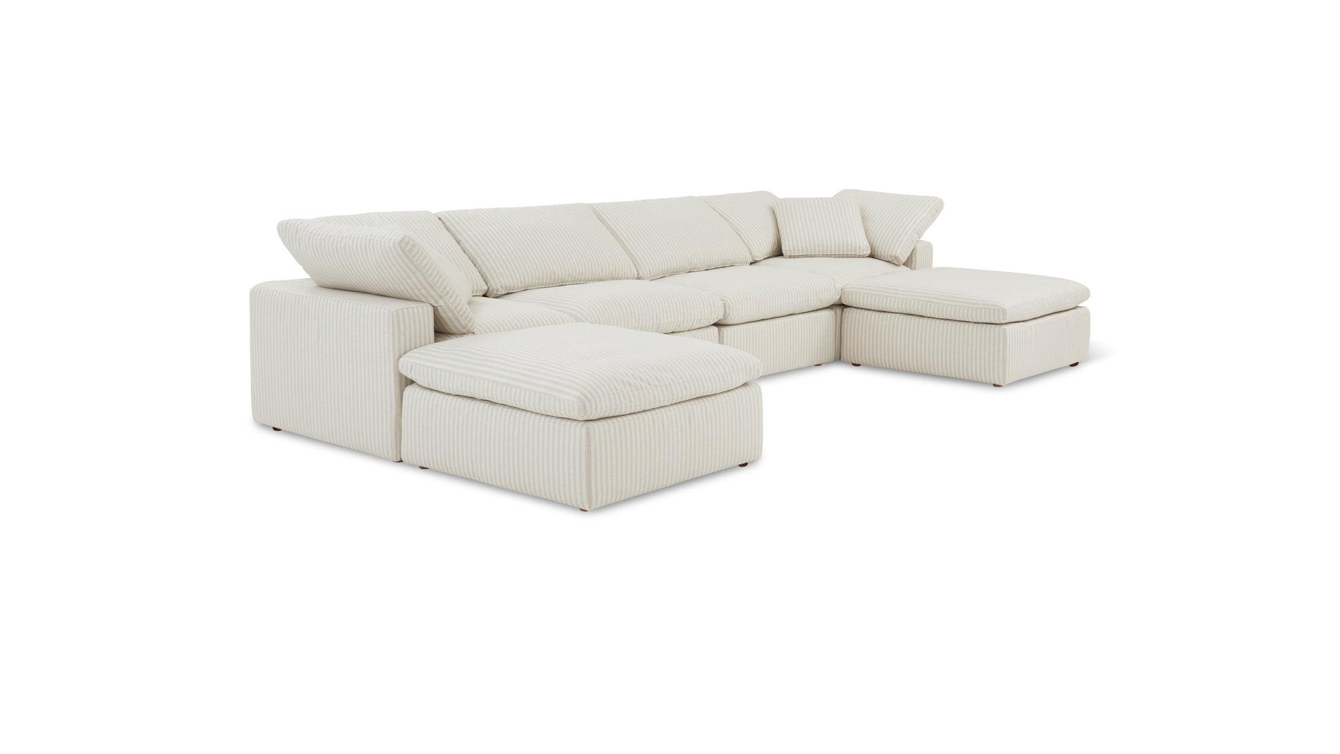 Movie Night™ 6-Piece Modular U-Shaped Sectional, Standard, Newport Stripe_image