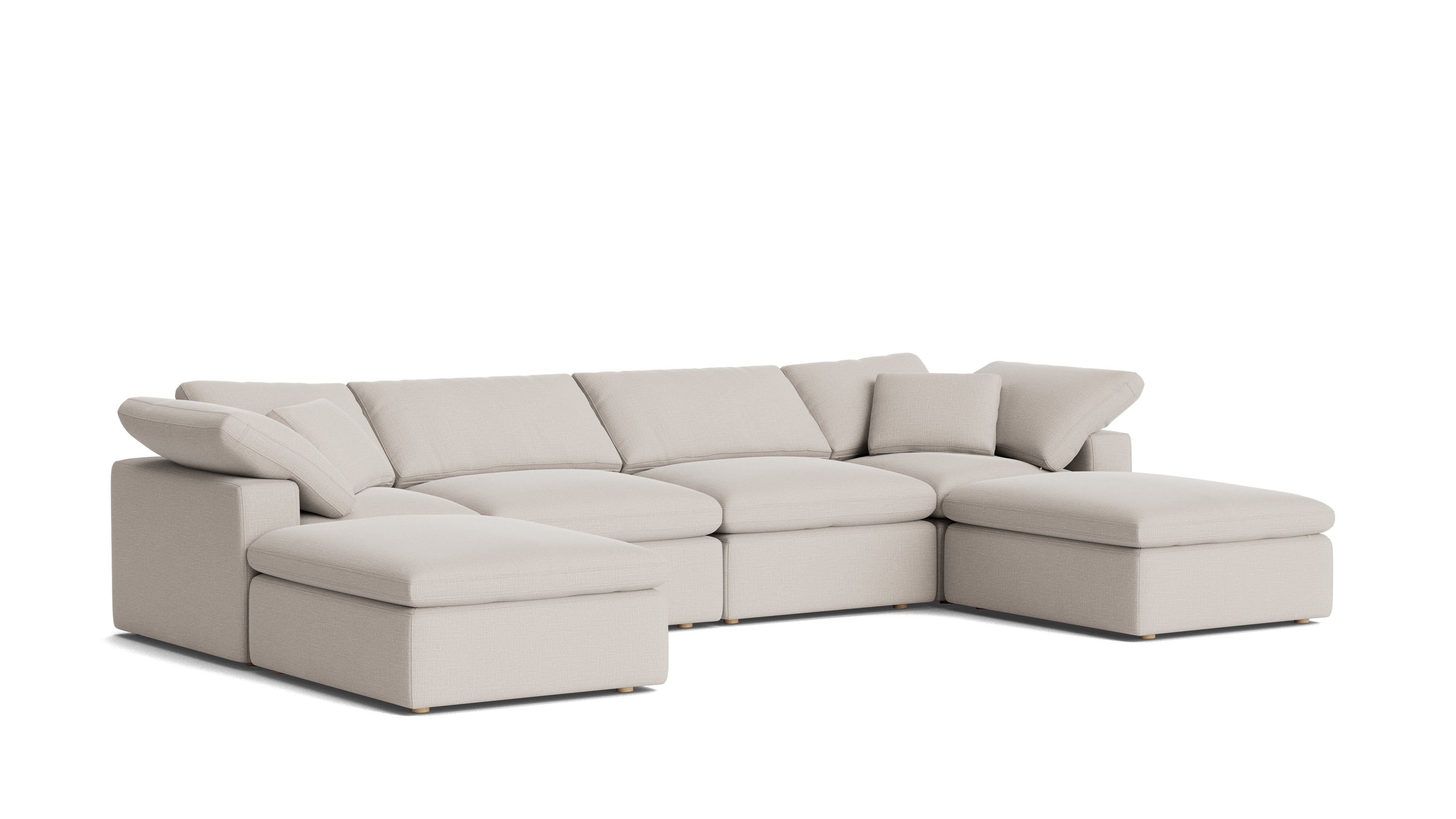 Movie Night™ 6 - Piece Modular U - Shaped Sectional, Standard, Clay - Sundays Company CanadaSEC-YJ-917-015