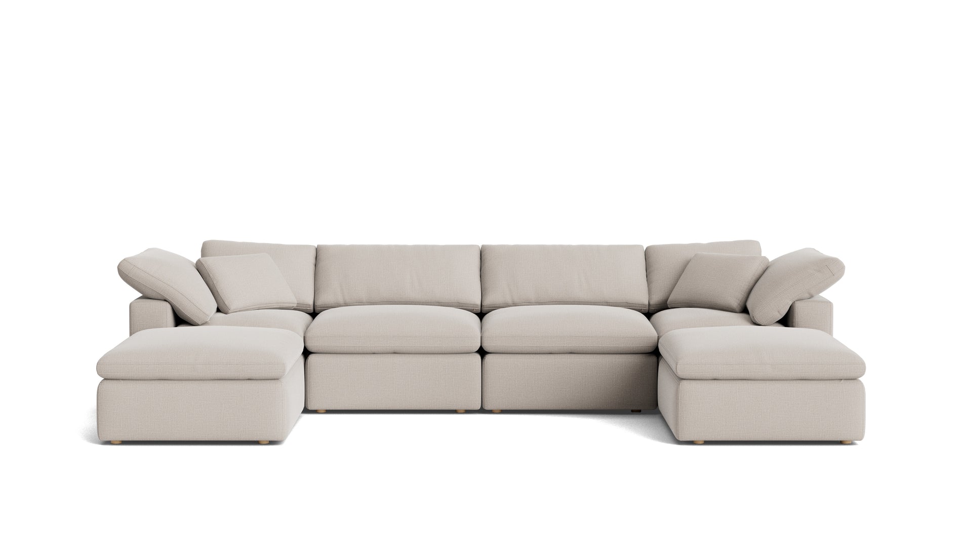 Movie Night™ 6-Piece Modular U-Shaped Sectional, Standard, Clay_image
