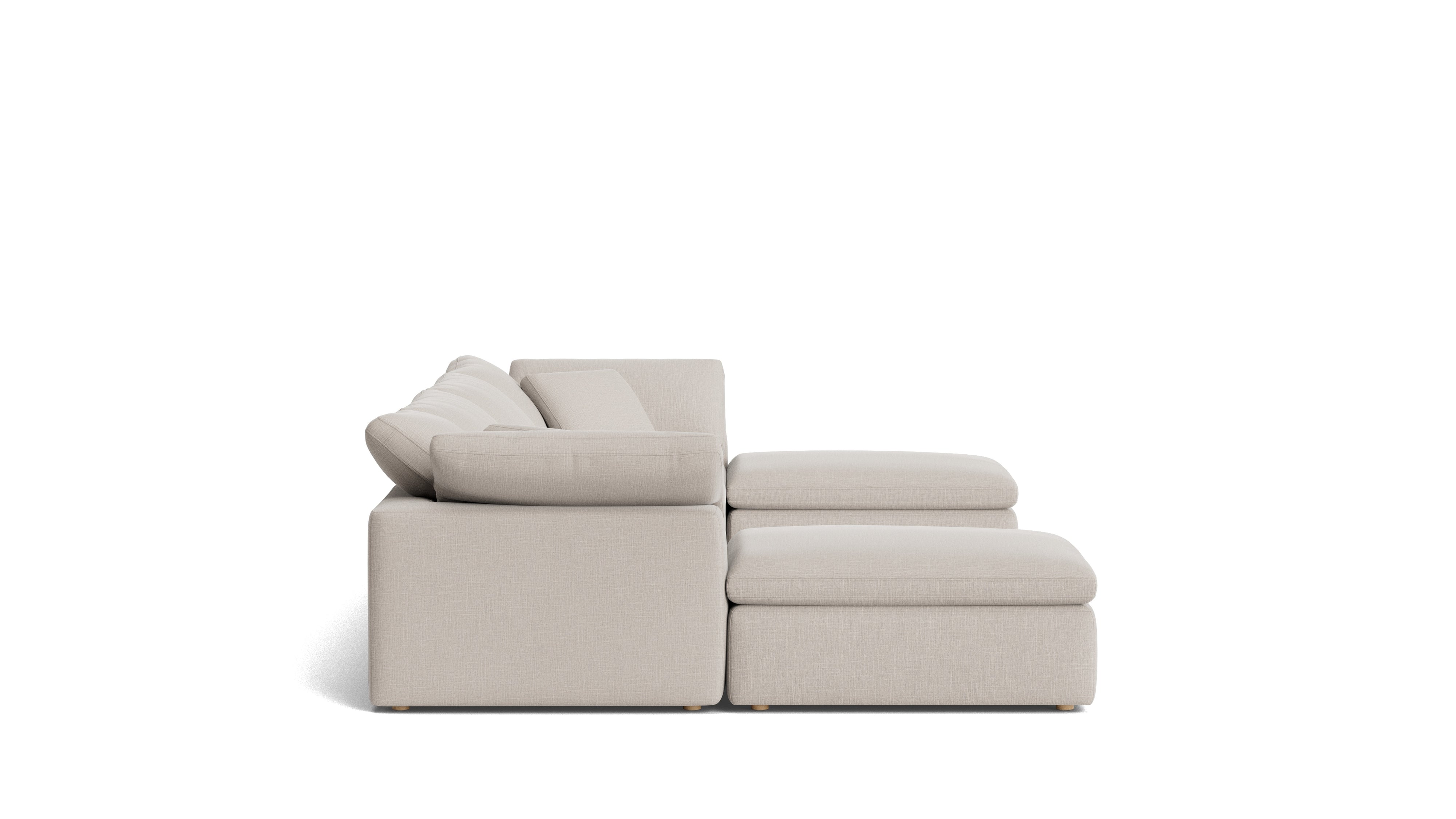 Movie Night™ 6 - Piece Modular U - Shaped Sectional, Standard, Clay - Sundays Company CanadaSEC-YJ-917-015