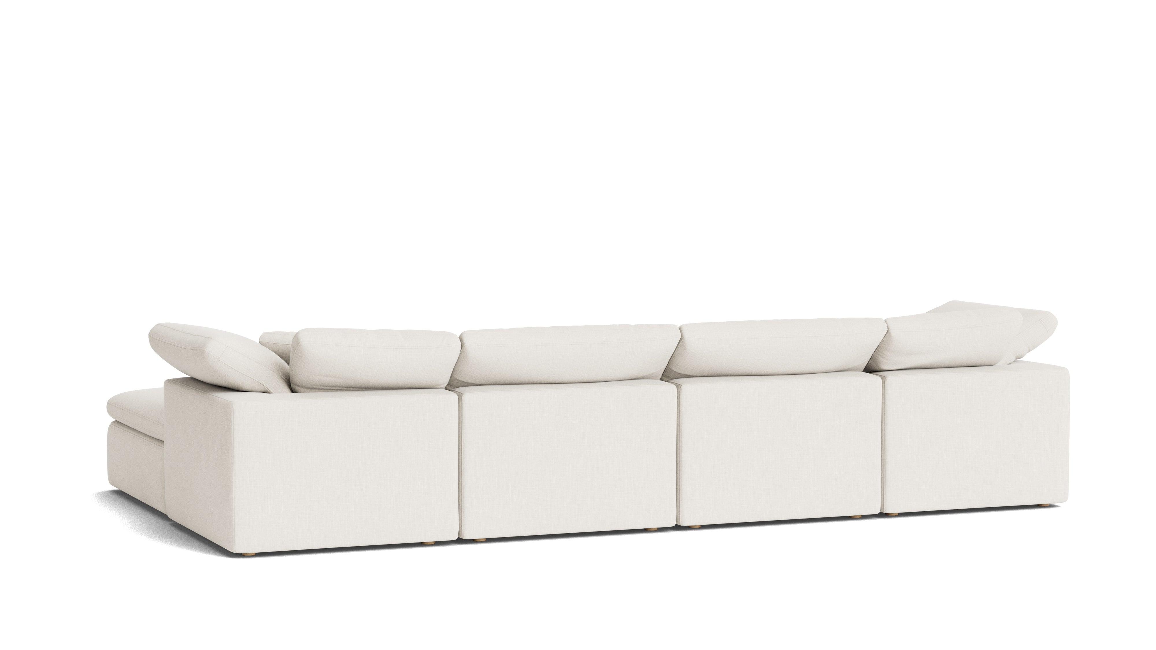 Movie Night™ 6 - Piece Modular U - Shaped Sectional, Standard, Cream Linen - Sundays Company CanadaSEC-YJ-917-018