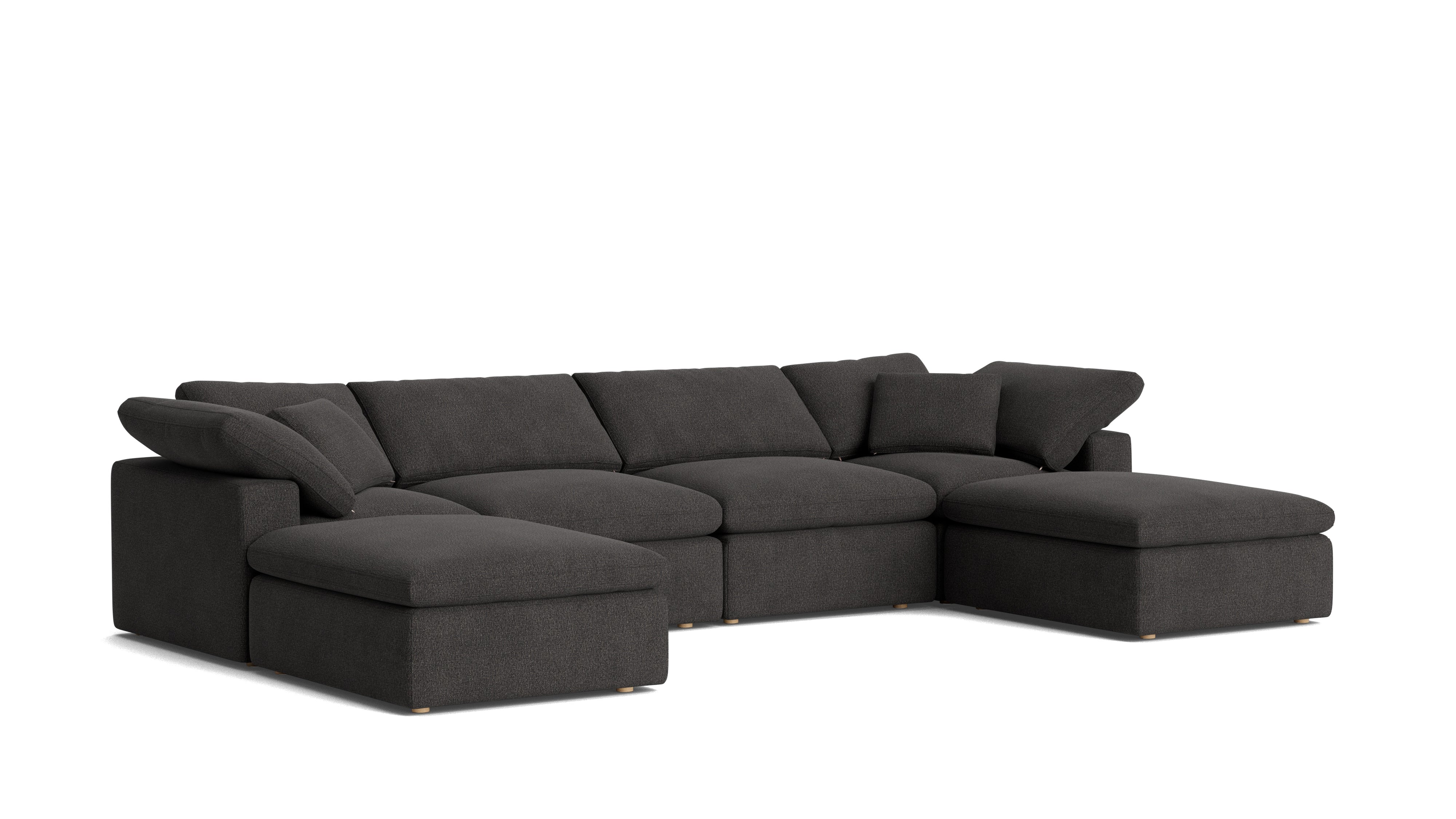 Movie Night™ 6 - Piece Modular U - Shaped Sectional, Standard, Dark Shadow - Sundays Company CanadaSEC-YJ-917-025