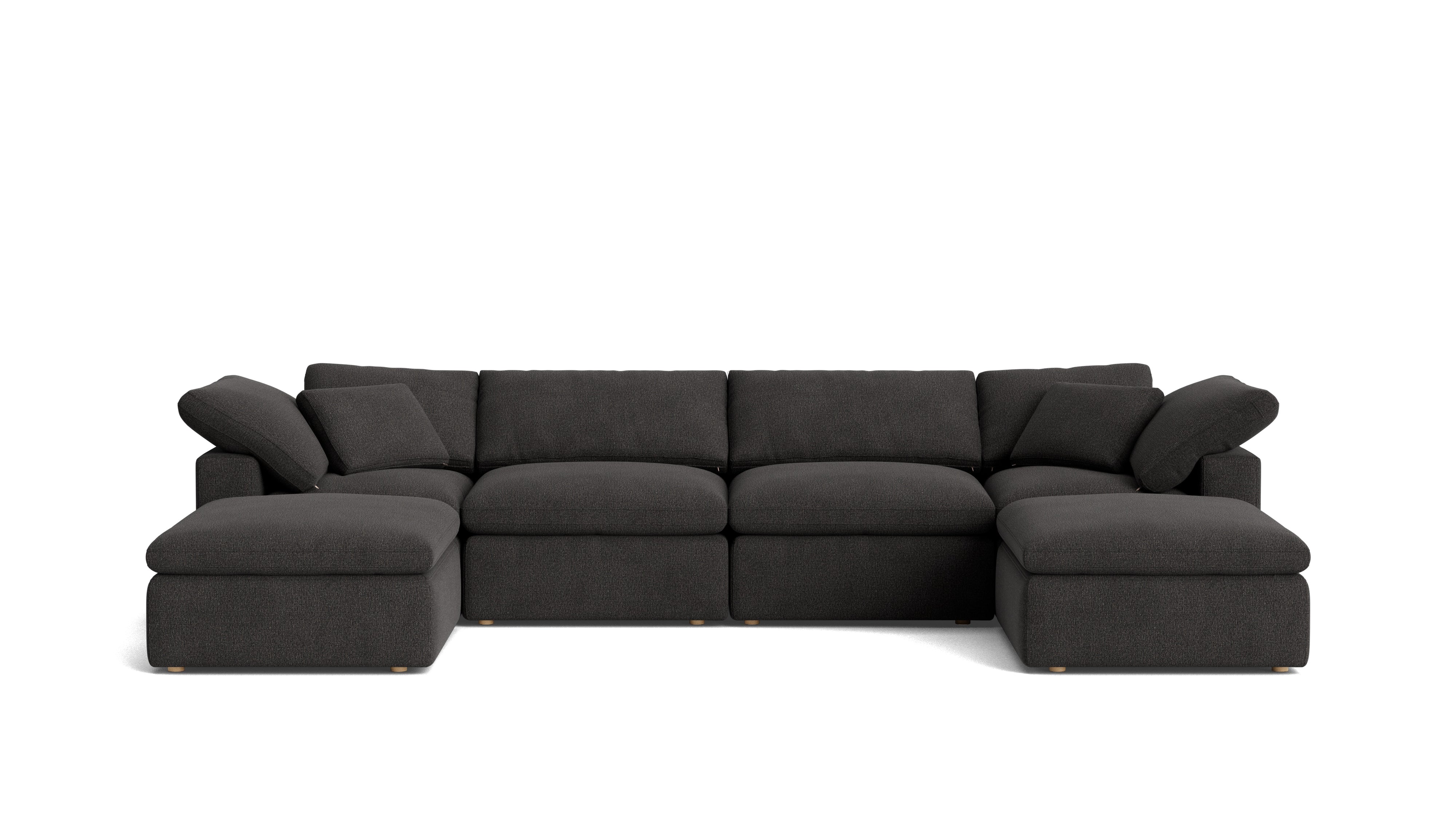 Movie Night™ 6 - Piece Modular U - Shaped Sectional, Standard, Dark Shadow - Sundays Company CanadaSEC-YJ-917-025