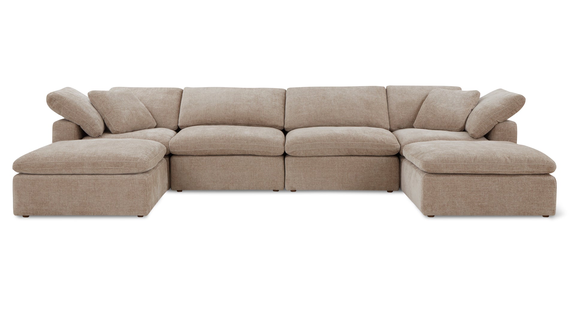 Movie Night™ 6-Piece Modular U-Shaped Sectional, Standard, Champagne_image