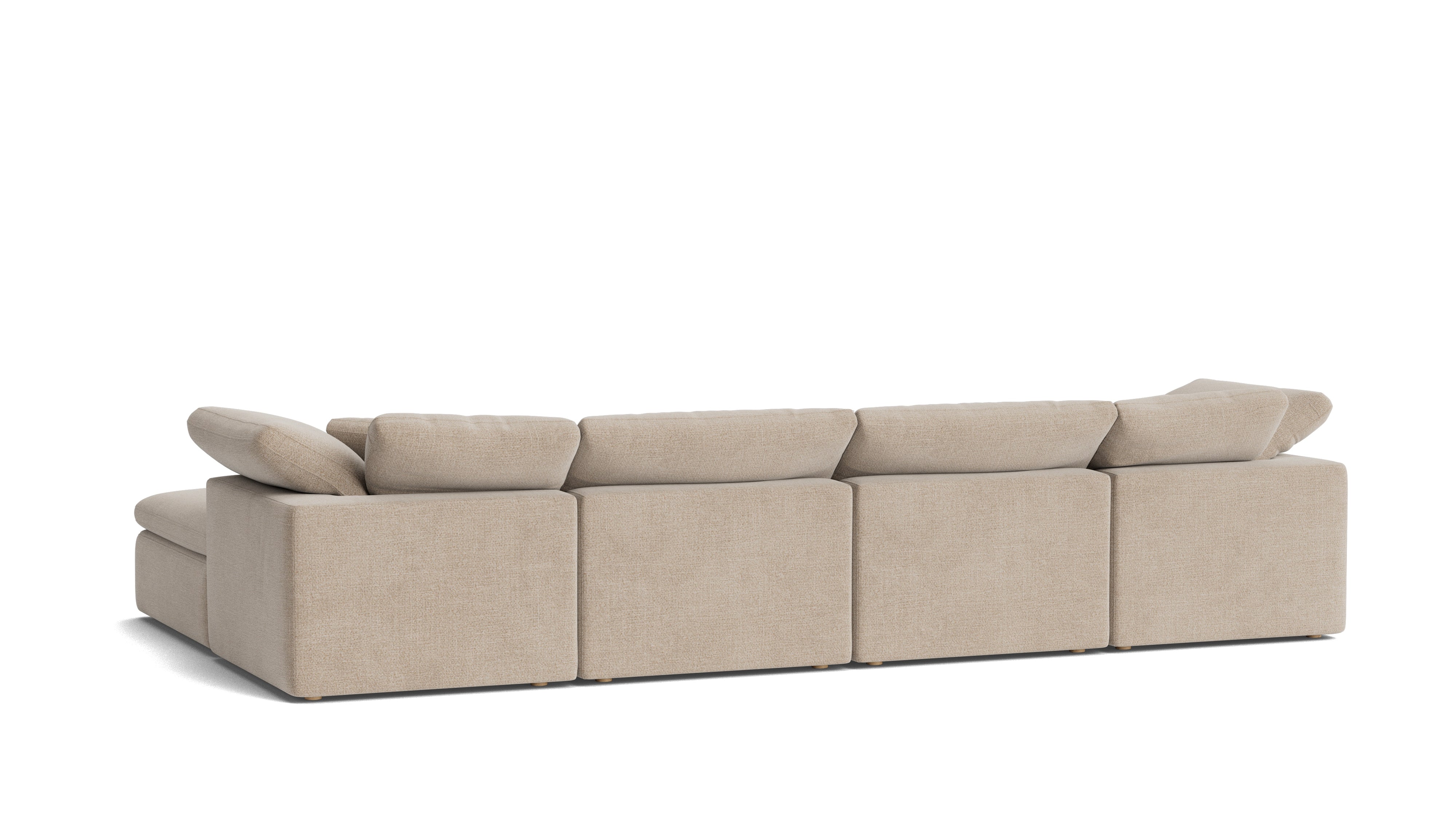 Movie Night™ 6 - Piece Modular U - Shaped Sectional, Standard, Champagne - Sundays Company CanadaSEC-YJ-917-041