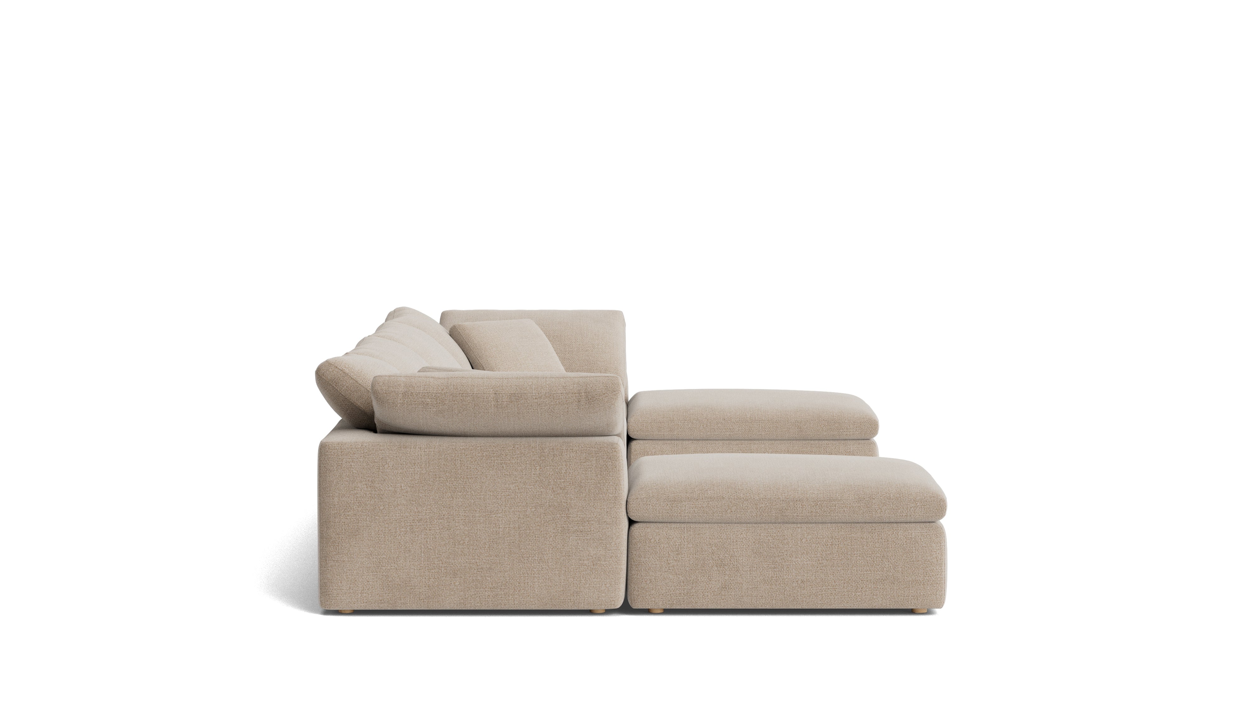 Movie Night™ 6 - Piece Modular U - Shaped Sectional, Standard, Champagne - Sundays Company CanadaSEC-YJ-917-041