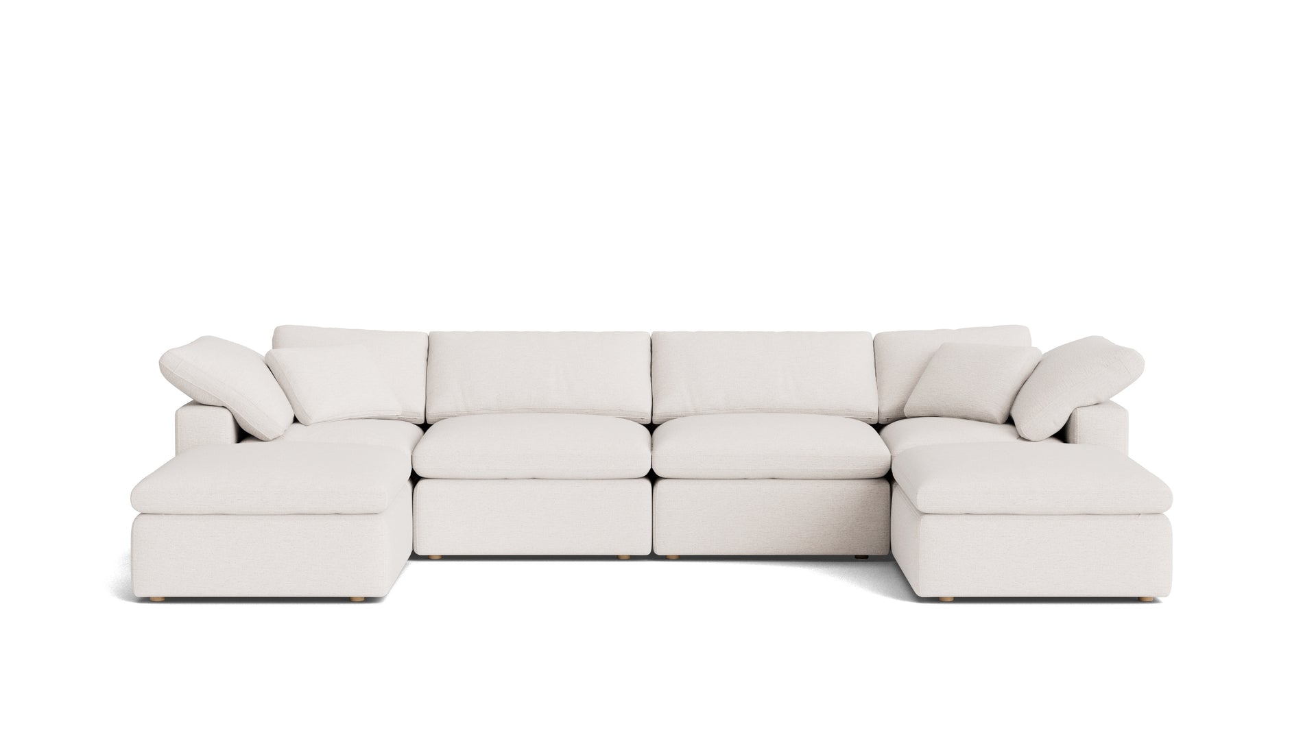 Movie Night™ 6-Piece Modular U-Shaped Sectional, Standard, Nomad Snow_image