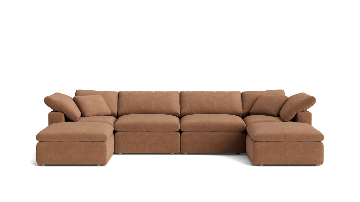 Movie Night™ 6-Piece Modular U-Shaped Sectional, Standard, Spice_image