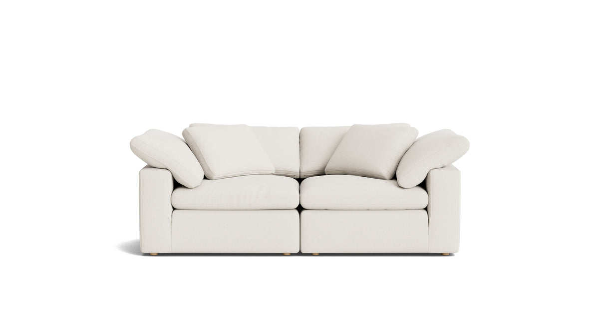 Movie Night™ 2-Piece Modular Sofa, Large, Cream Linen