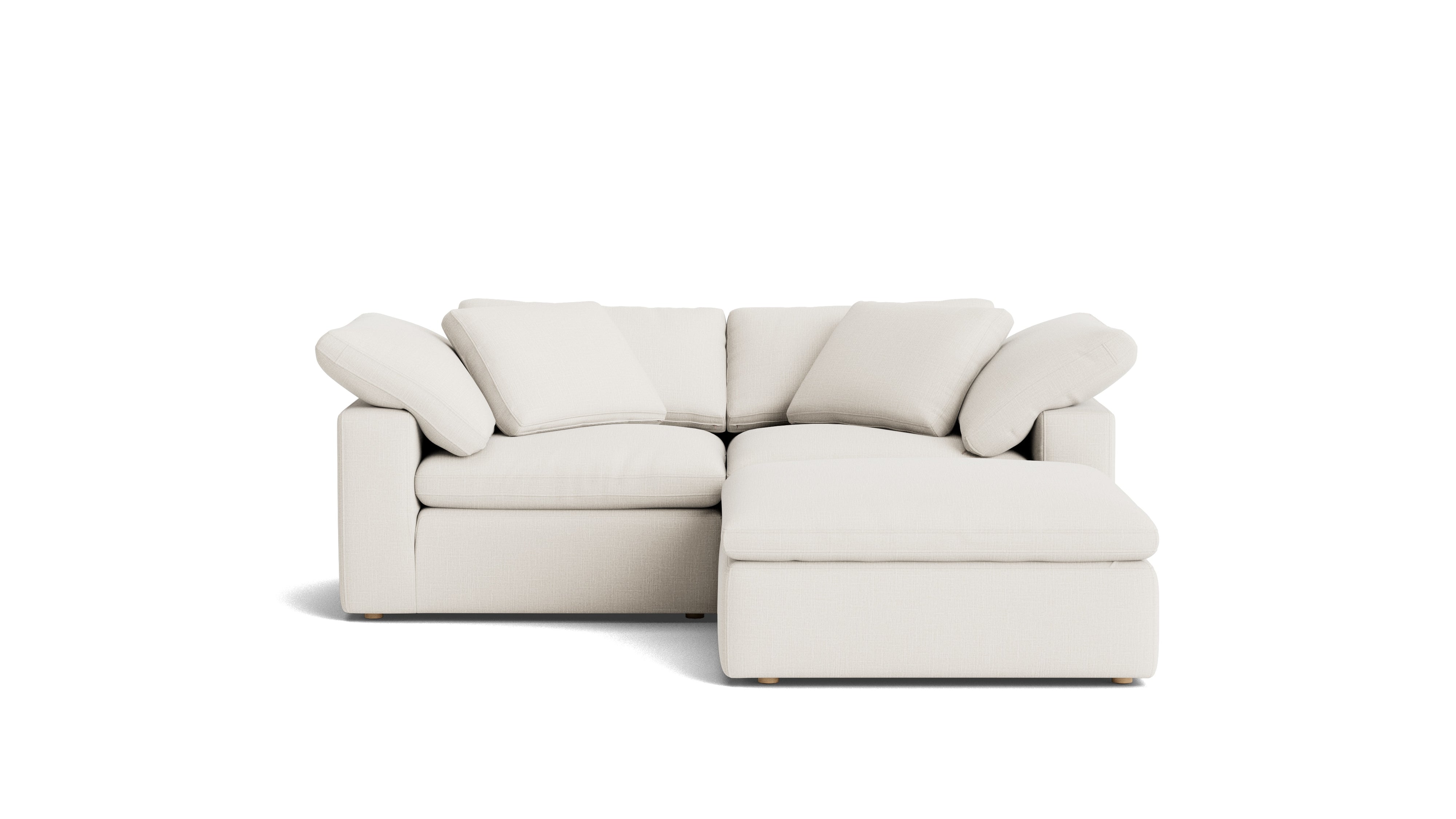 Movie Night™ 3 - Piece Modular Sectional, Large, Cream Linen - Sundays Company CanadaSEC-YJ-919-018
