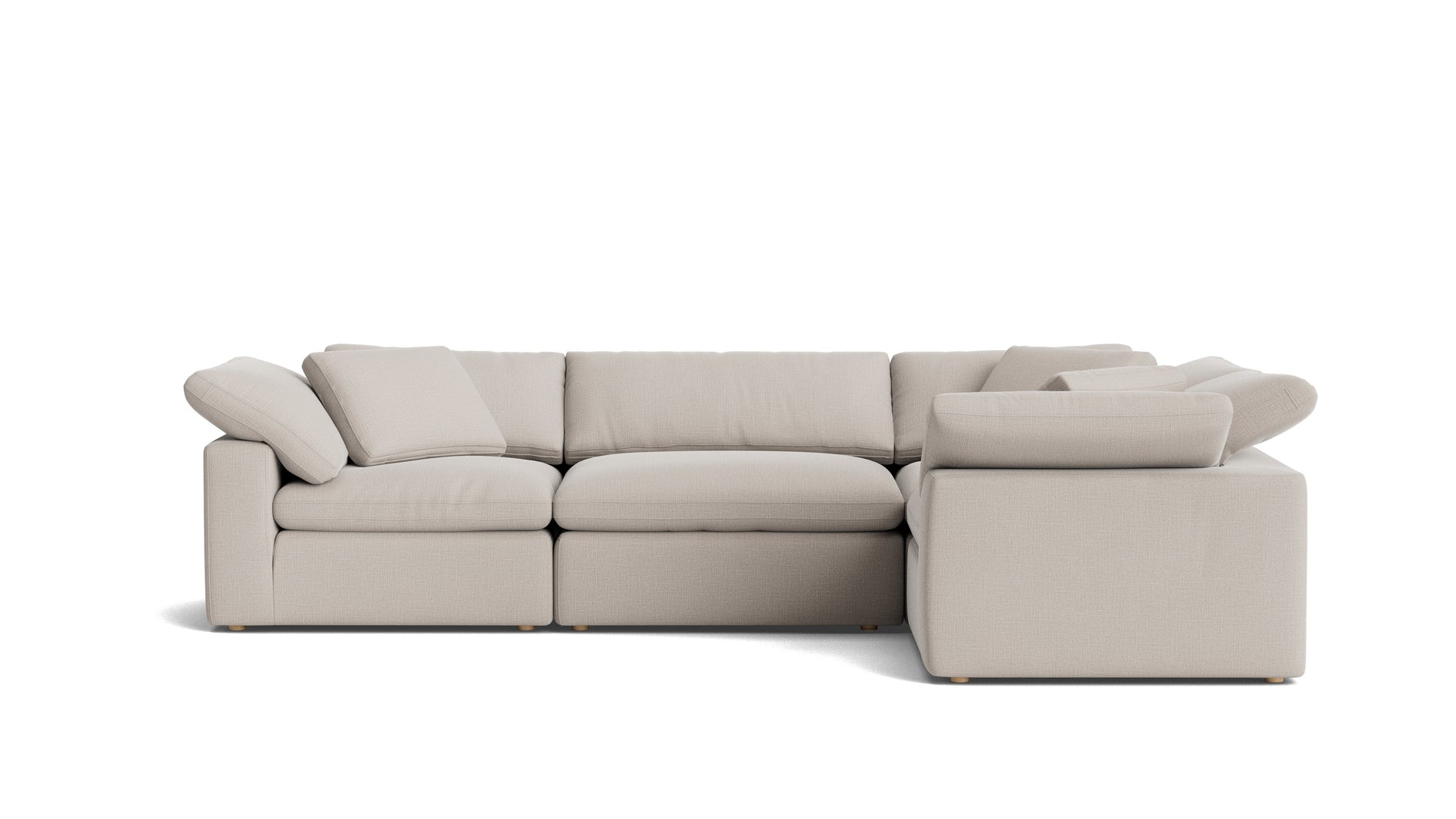 Movie Night™ 4-Piece Modular Sectional Closed, Large, Clay_image