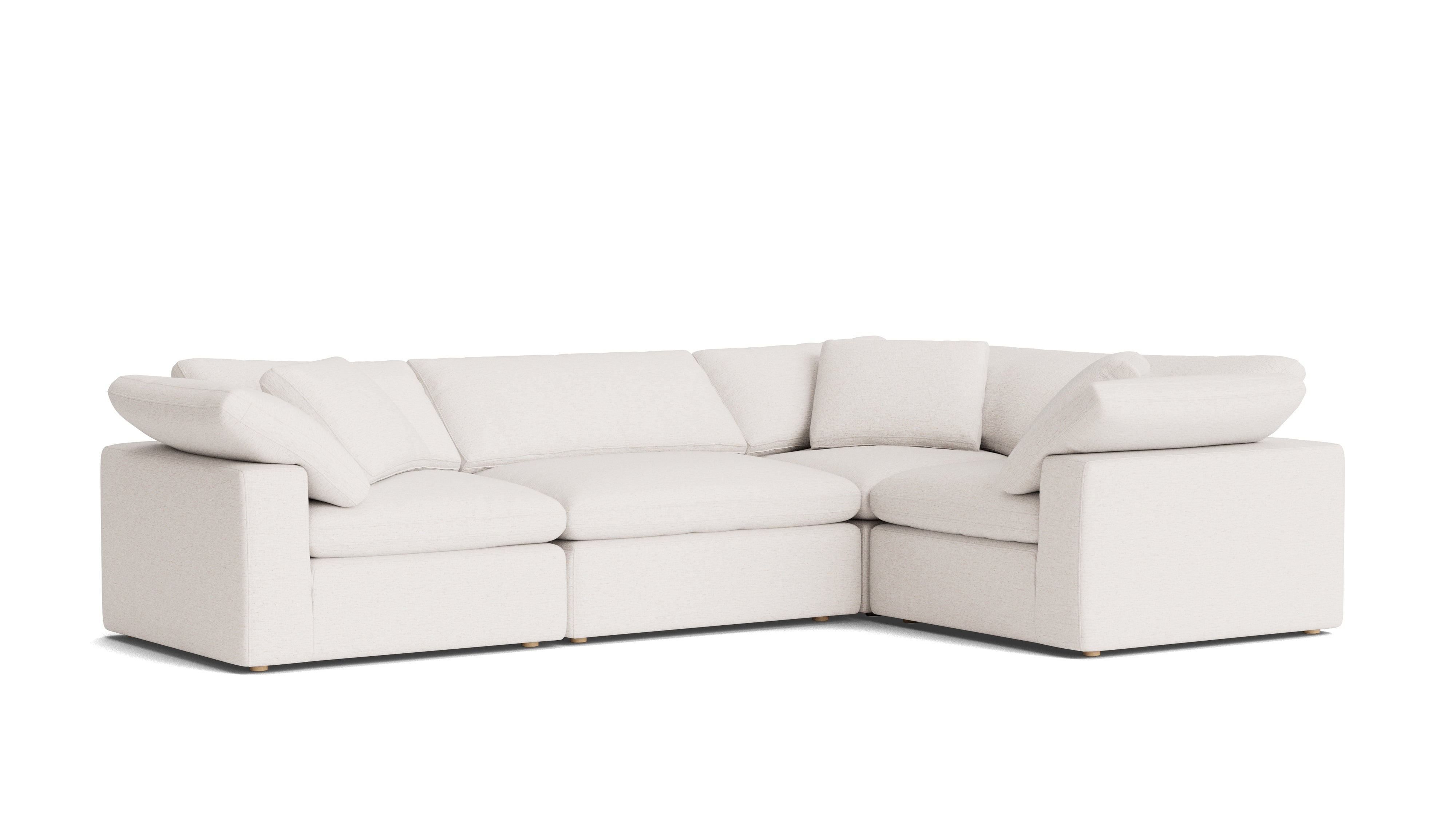 Movie Night™ 4-Piece Modular Sectional Closed, Large, Nomad Snow