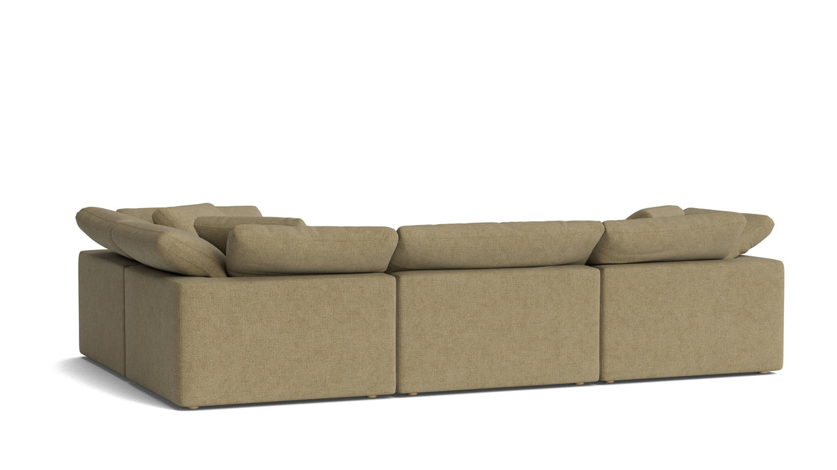 Movie Night™ 4-Piece Modular Sectional Closed, Large, Olive — alternate view
