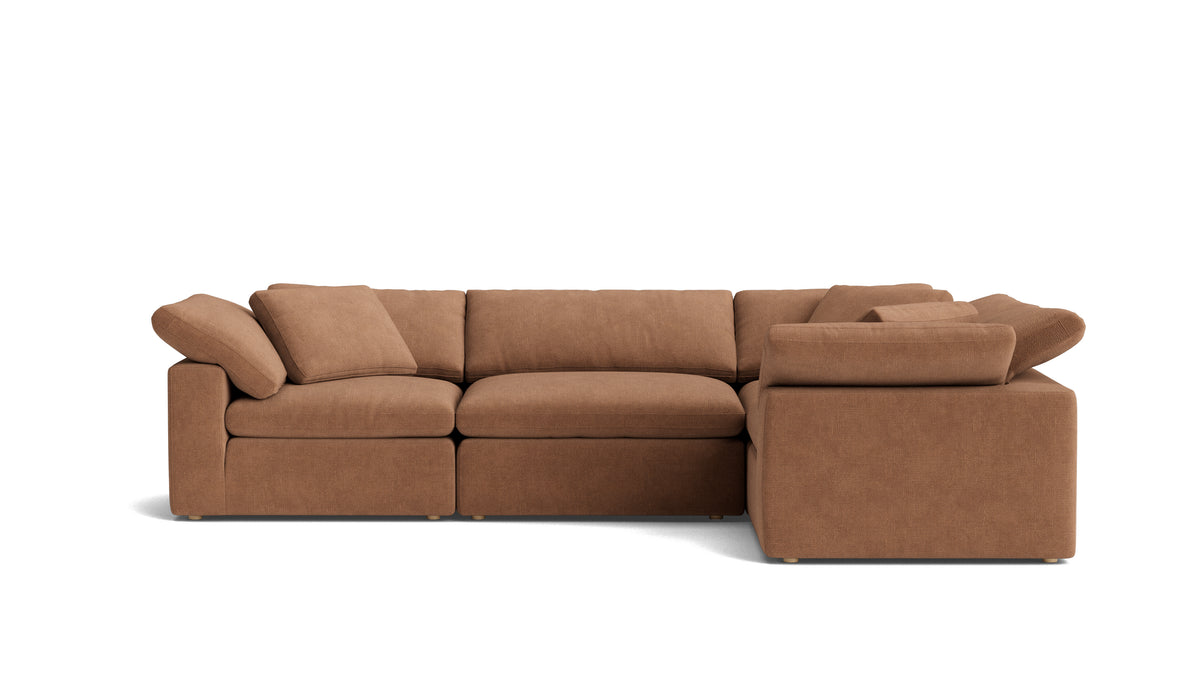 Movie Night™ 4-Piece Modular Sectional Closed, Large, Spice
