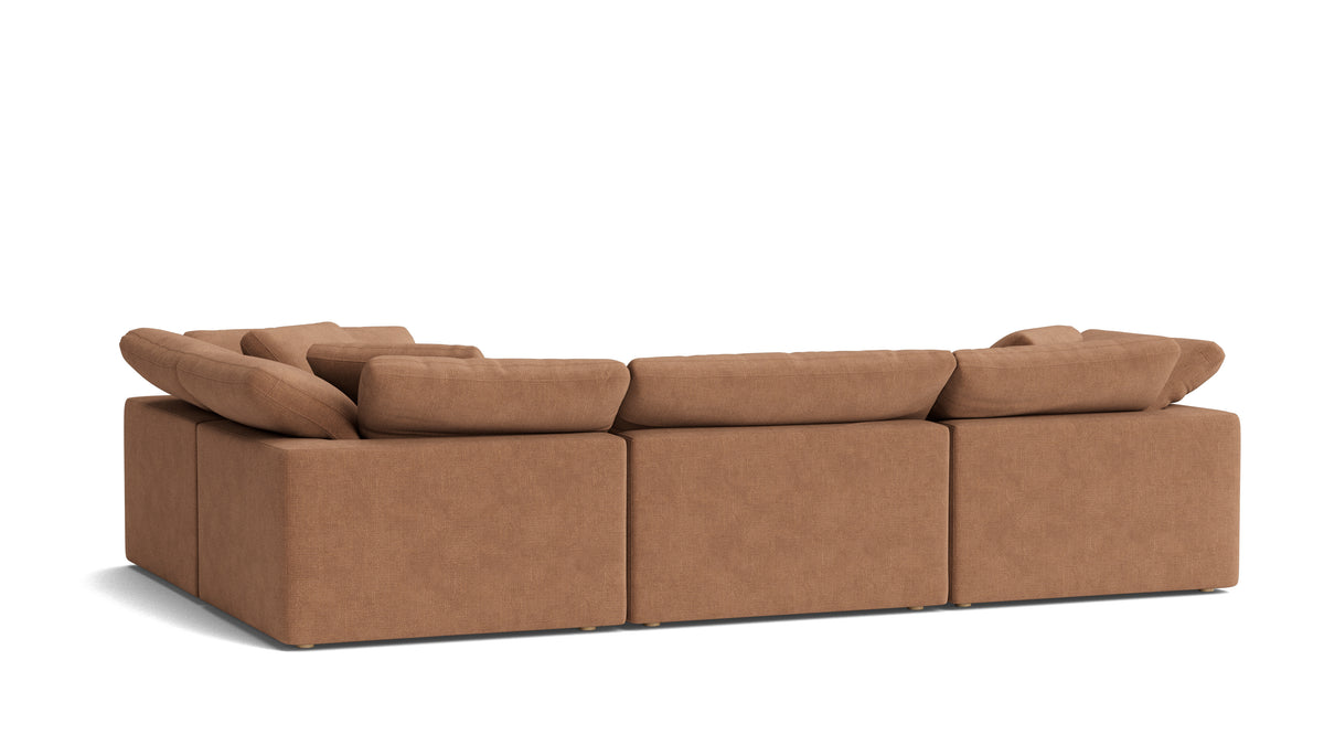 Movie Night™ 4-Piece Modular Sectional Closed, Large, Spice — alternate view