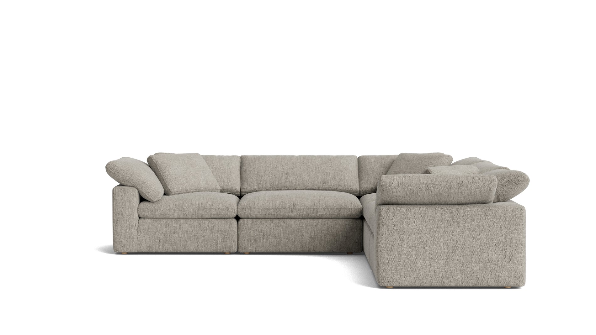 Movie Night™ 5-Piece Modular Sectional Closed, Large, Oatmeal_image