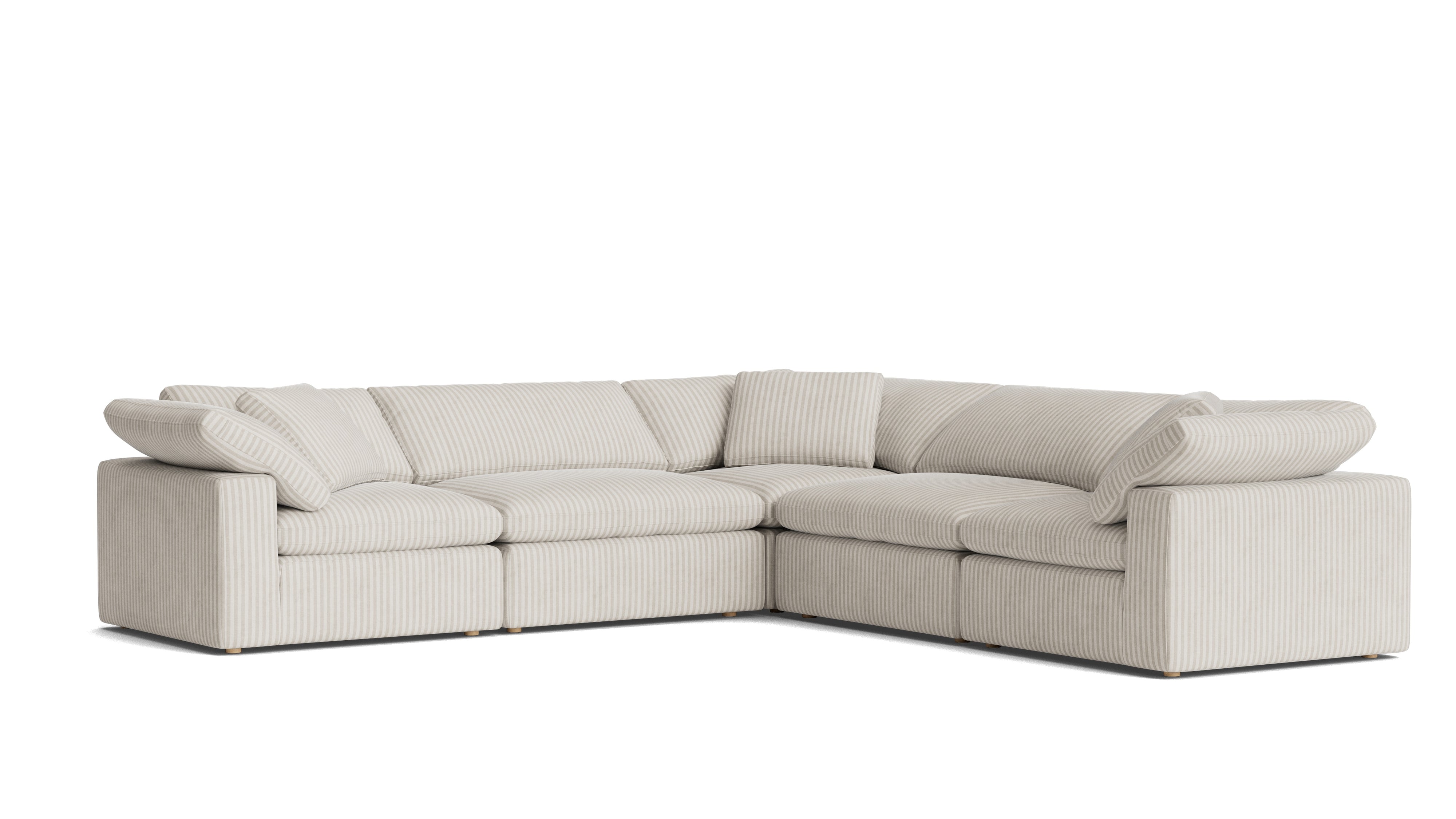 Movie Night™ 5 - Piece Modular Sectional Closed, Large, Newport Stripe - Sundays Company CanadaSEC-YJ-921-011
