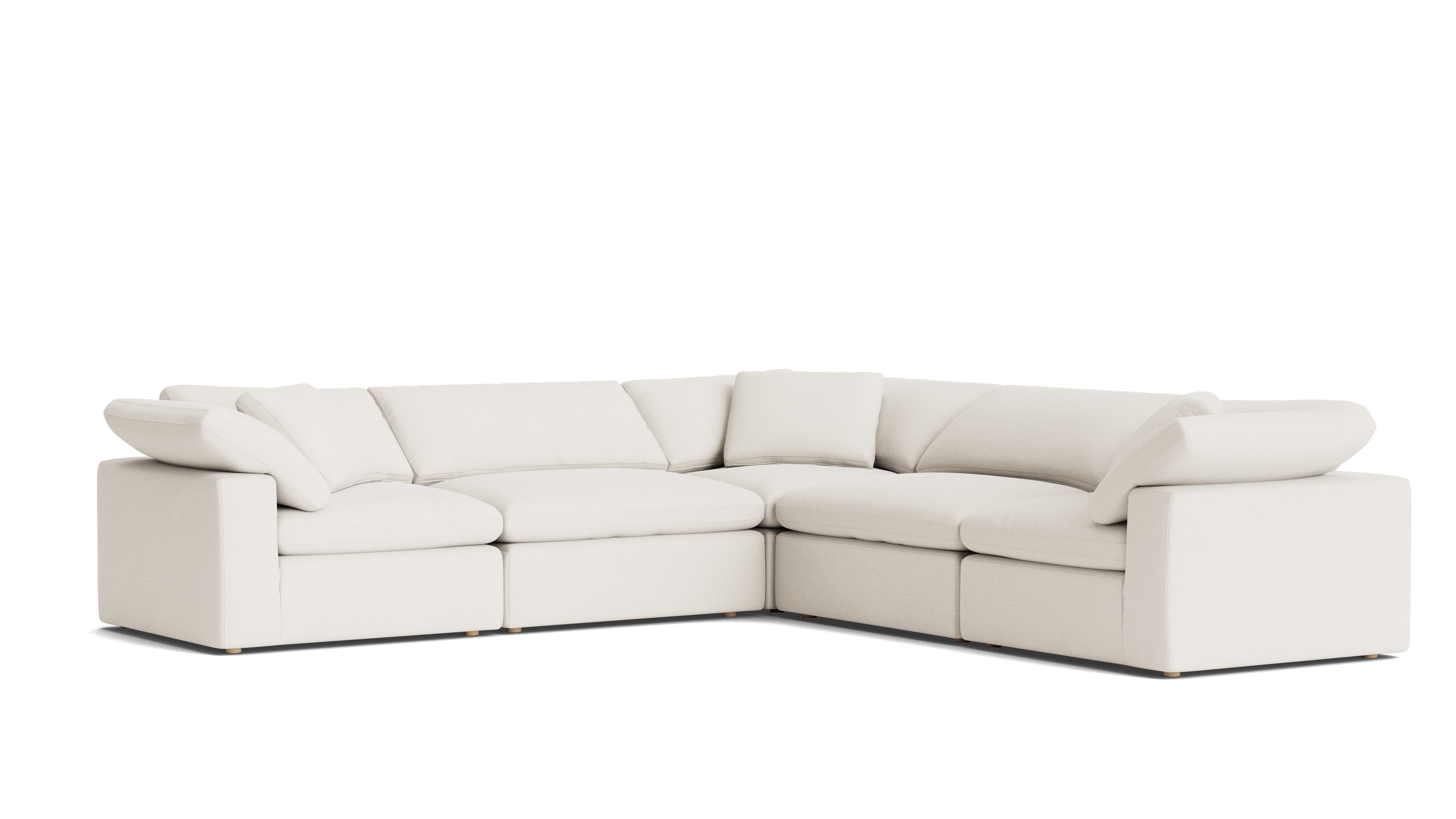 Movie Night™ 5 - Piece Modular Sectional Closed, Large, Cream Linen - Sundays Company CanadaSEC-YJ-921-018