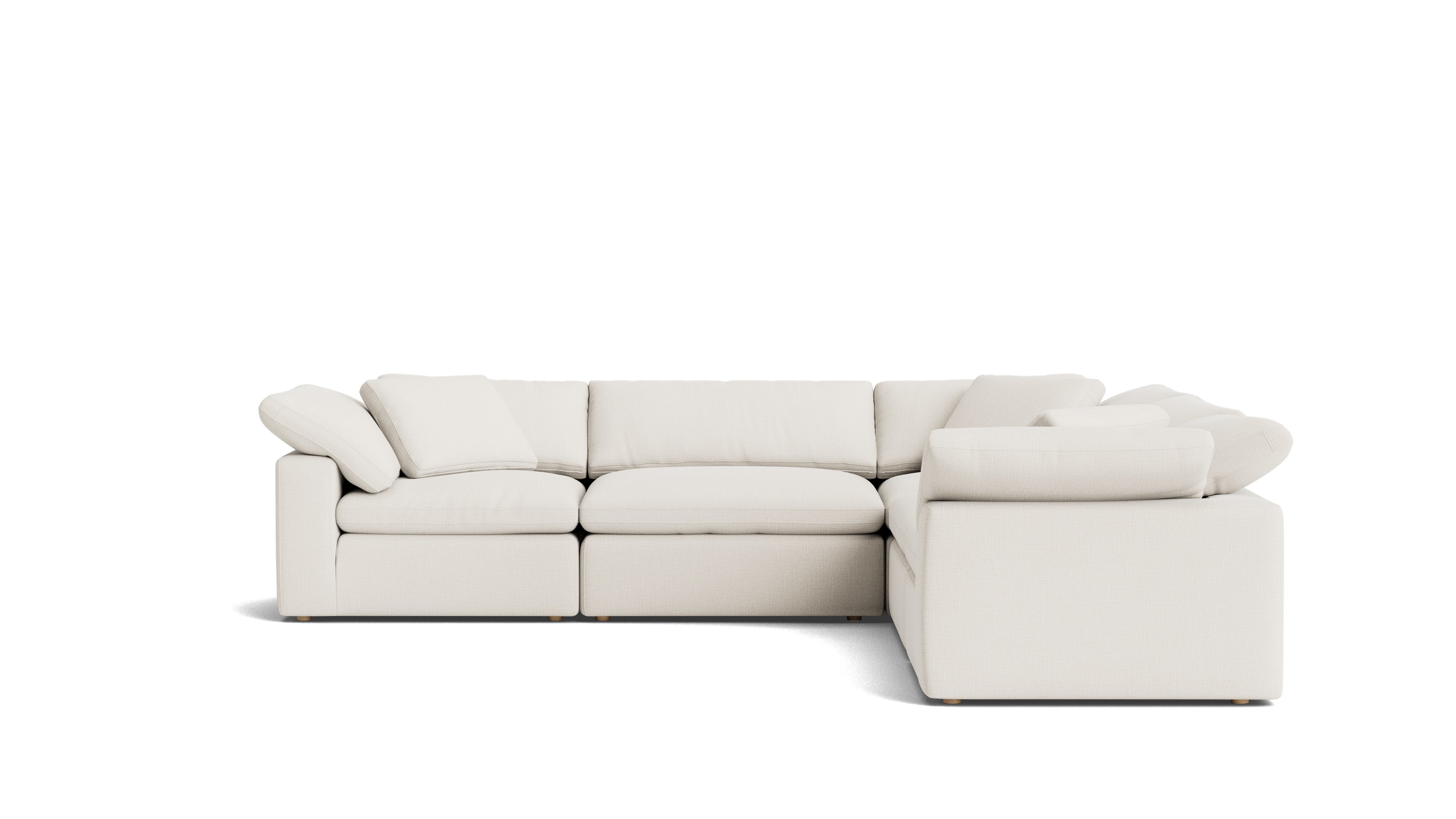 Movie Night™ 5 - Piece Modular Sectional Closed, Large, Cream Linen - Sundays Company CanadaSEC-YJ-921-018