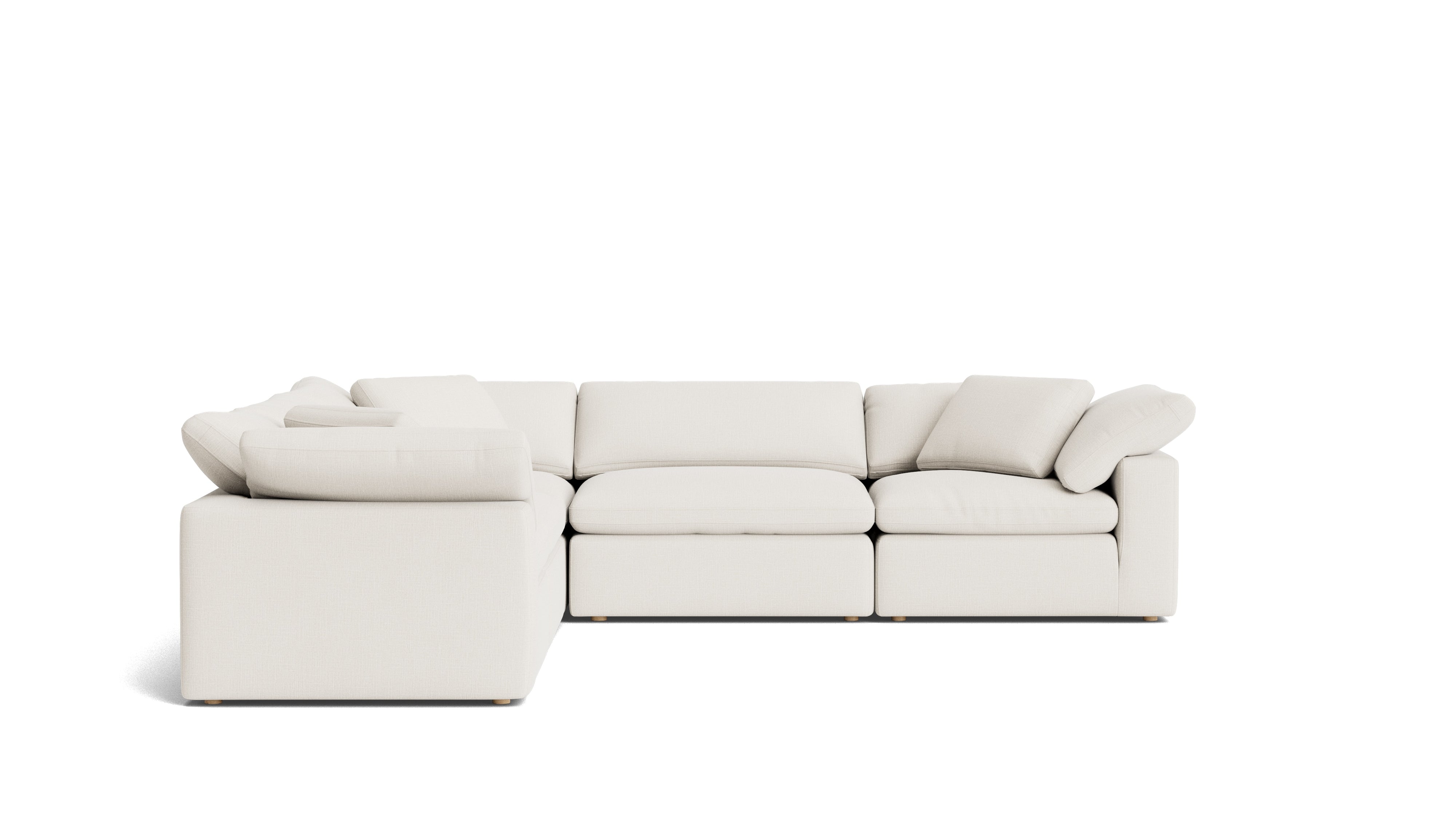 Movie Night™ 5 - Piece Modular Sectional Closed, Large, Cream Linen - Sundays Company CanadaSEC-YJ-921-018