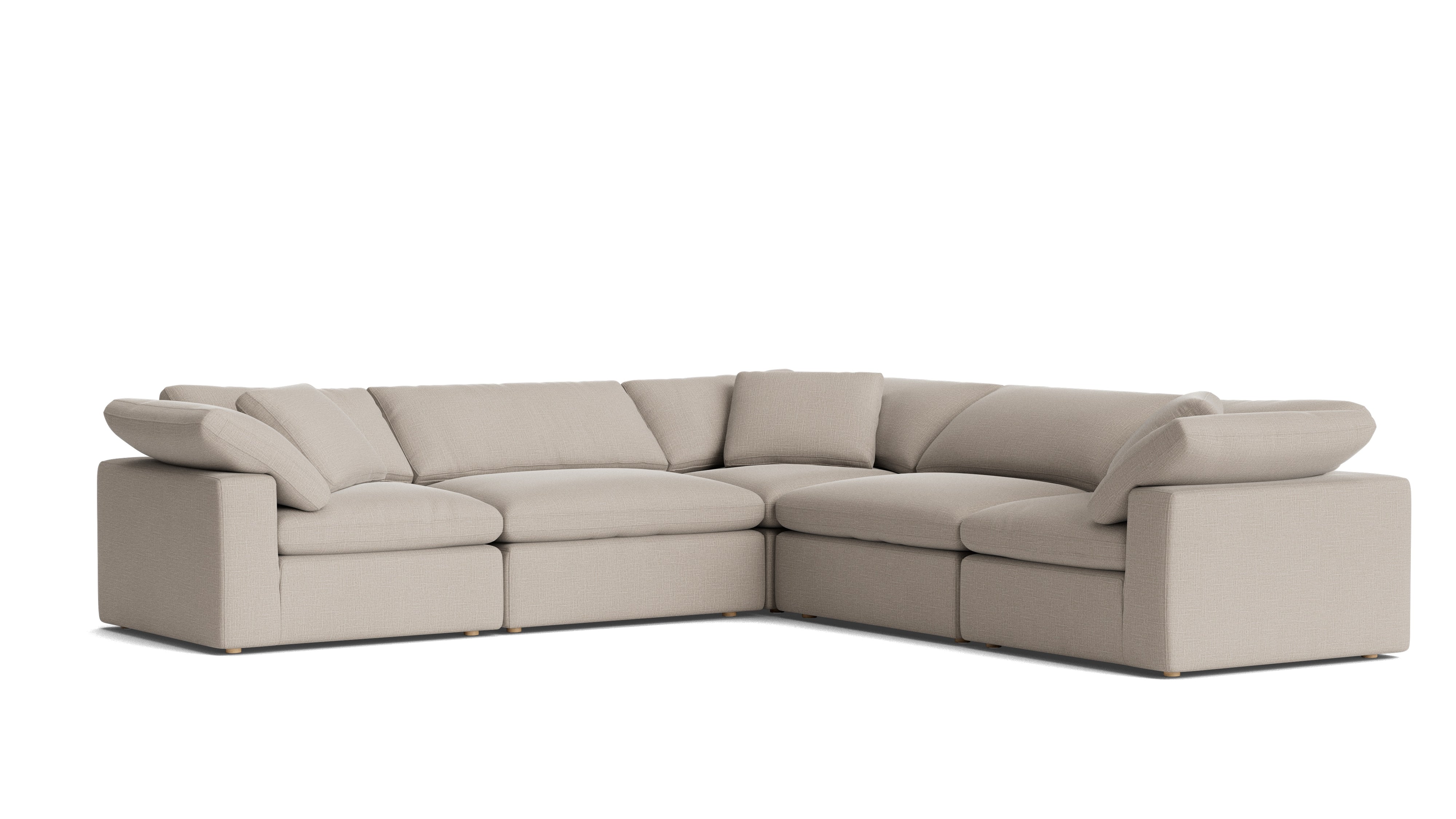 Movie Night™ 5 - Piece Modular Sectional Closed, Large, Light Pebble - Sundays Company CanadaSEC-YJ-921-029