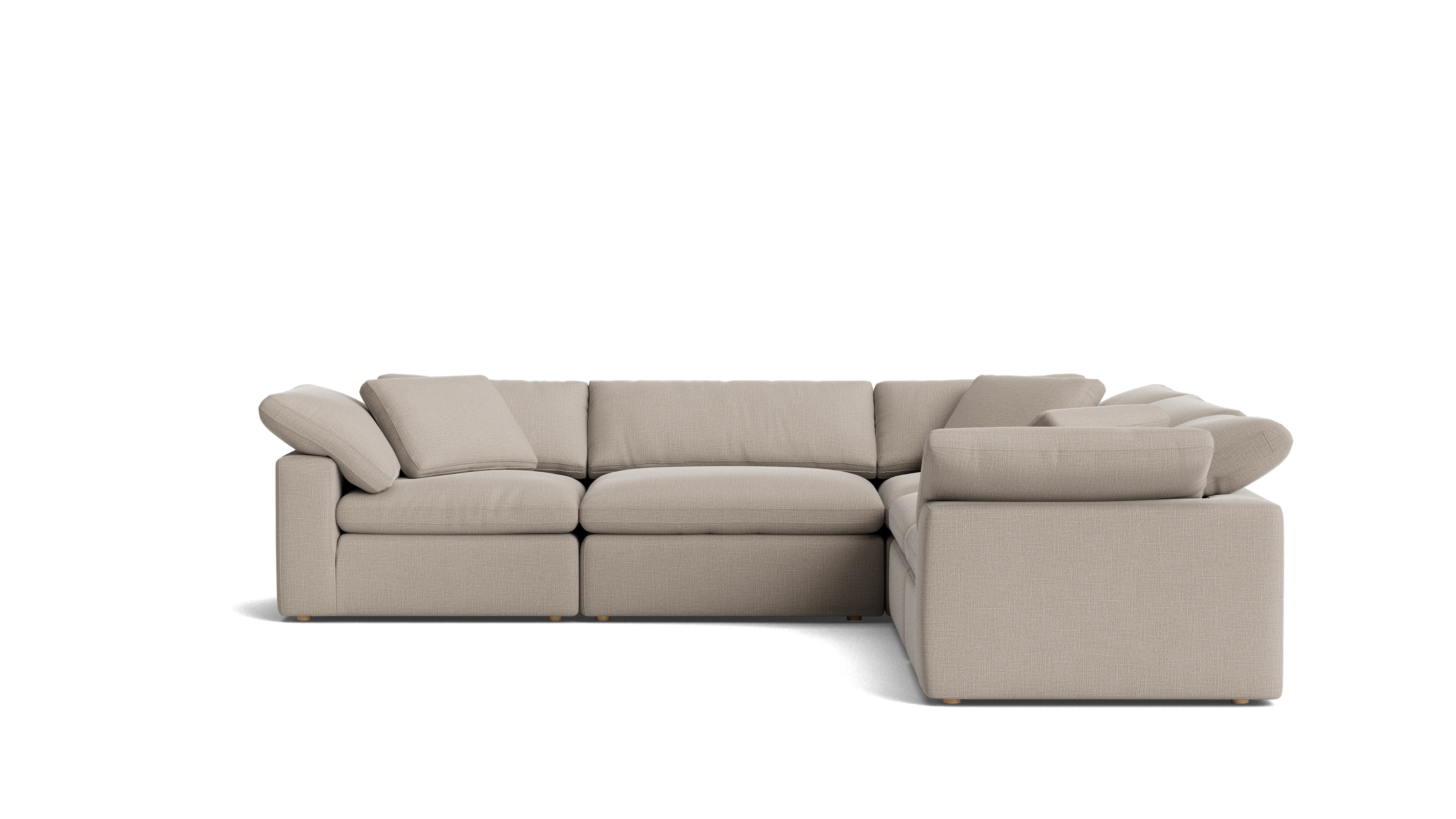 Movie Night™ 5 - Piece Modular Sectional Closed, Large, Light Pebble - Sundays Company CanadaSEC-YJ-921-029