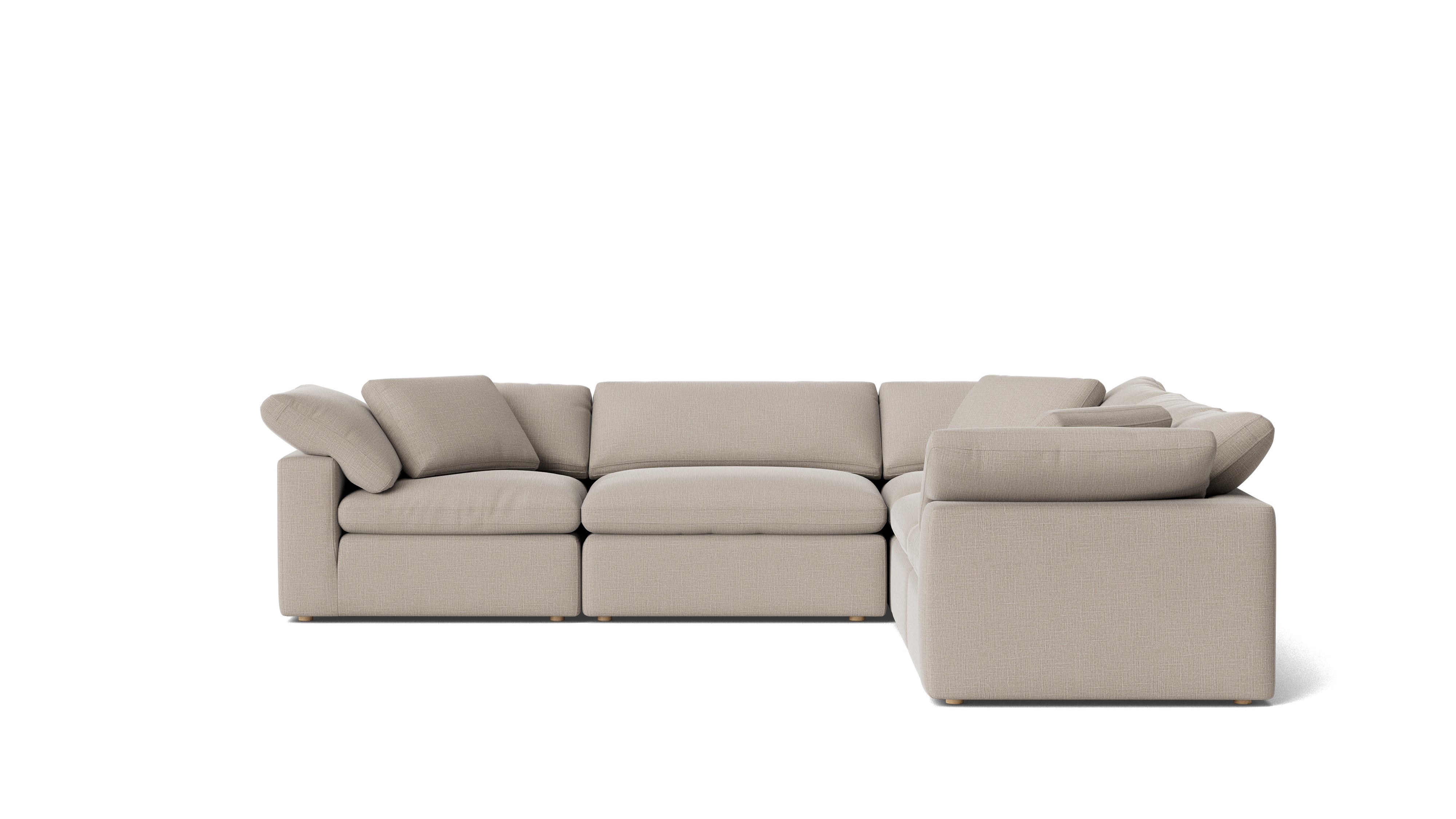 Movie Night™ 5 - Piece Modular Sectional Closed, Large, Light Pebble - Sundays Company CanadaSEC-YJ-921-029
