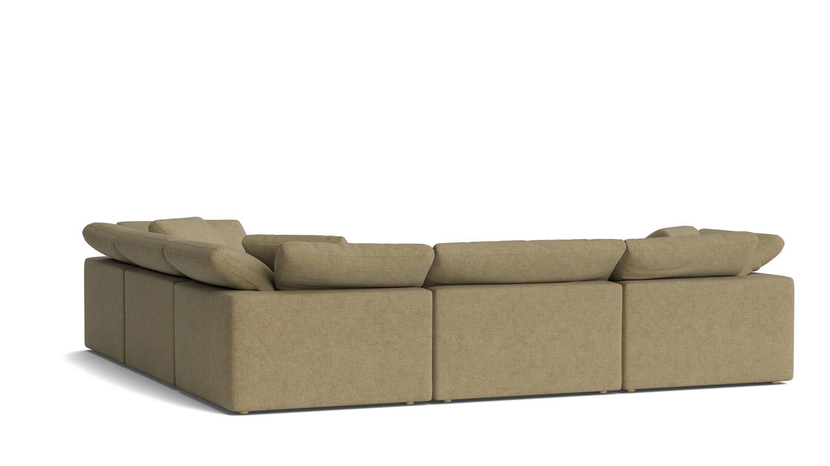 Movie Night™ 5-Piece Modular Sectional Closed, Large, Olive — alternate view