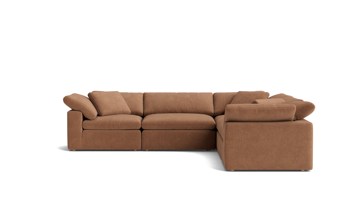 Movie Night™ 5-Piece Modular Sectional Closed, Large, Spice