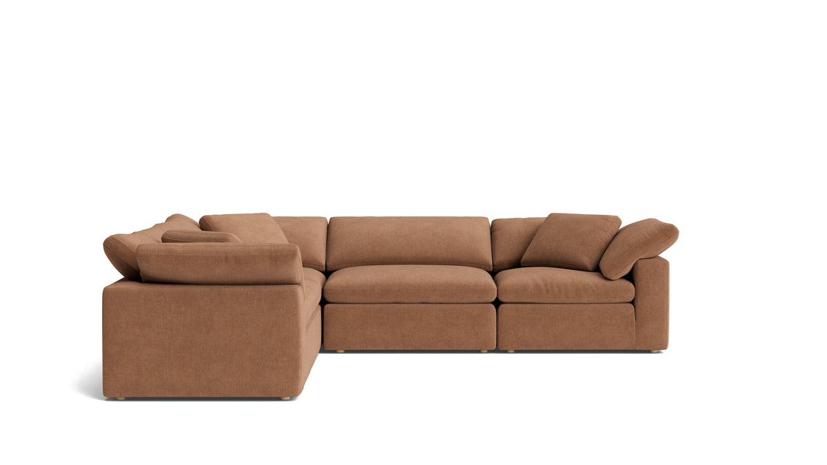 Movie Night™ 5-Piece Modular Sectional Closed, Large, Spice