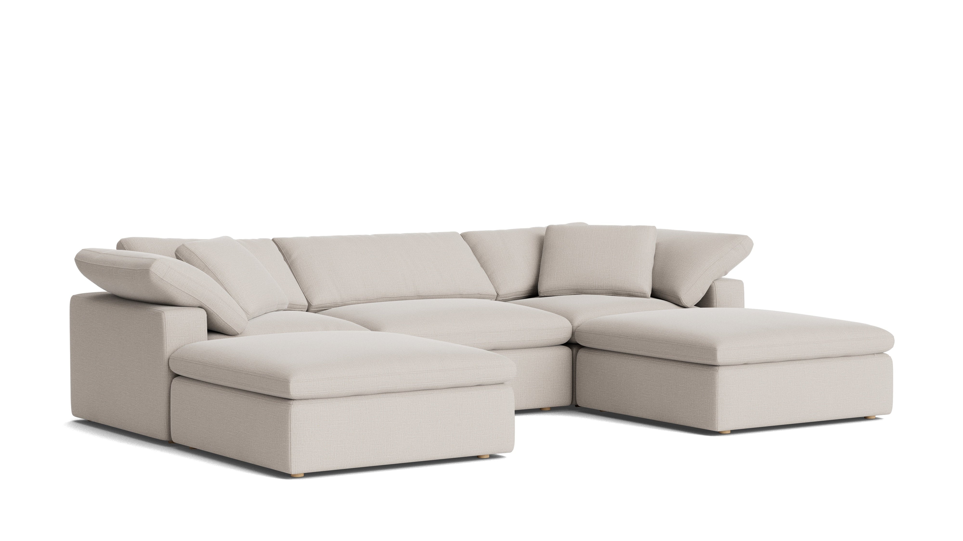 Movie Night™ 5-Piece Modular U-Shaped Sectional, Large, Clay