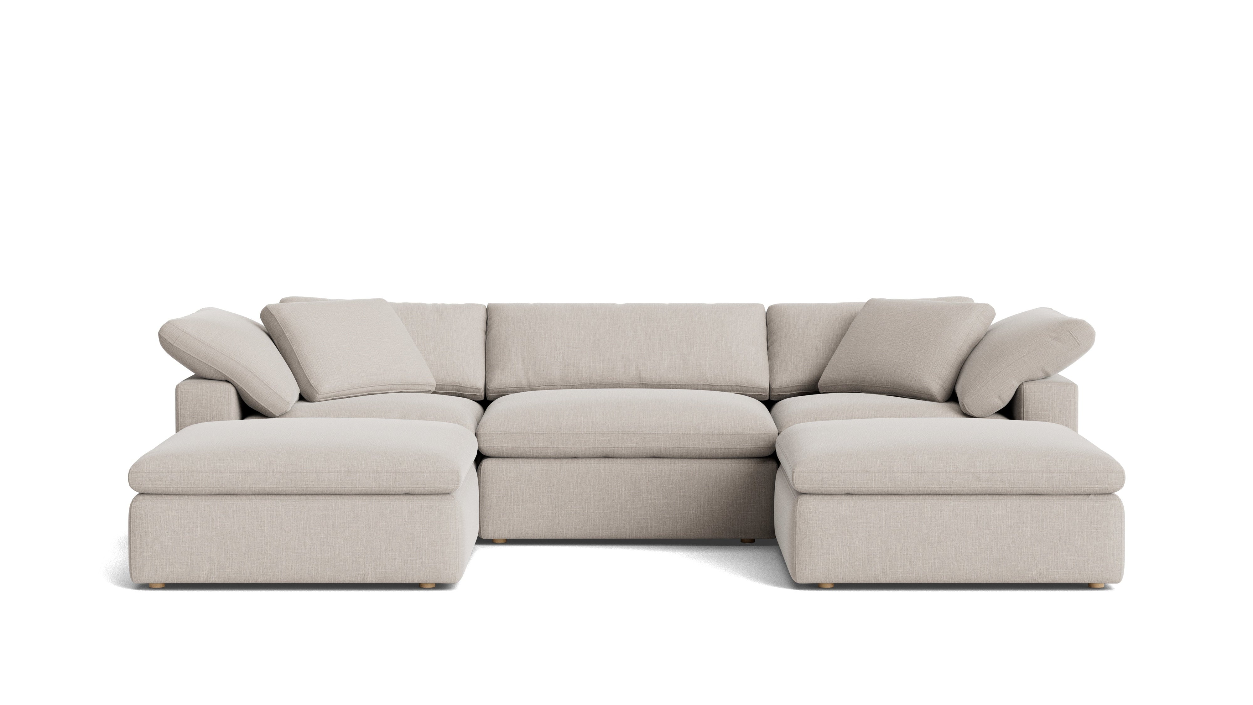 Movie Night™ 5-Piece Modular U-Shaped Sectional, Large, Clay