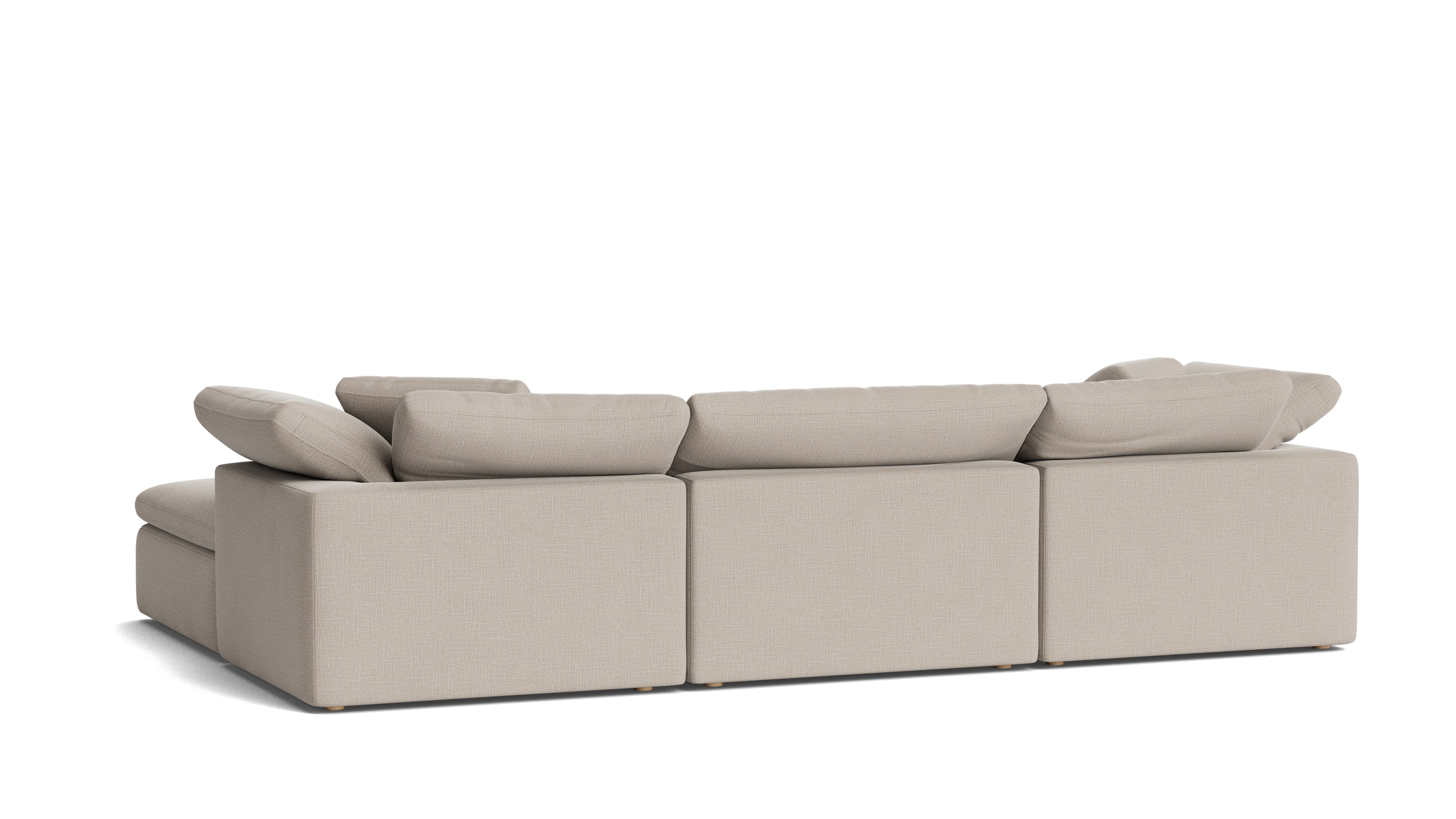 Movie Night™ 5 - Piece Modular U - Shaped Sectional, Large, Light Pebble - Sundays Company CanadaSEC-YJ-922-029