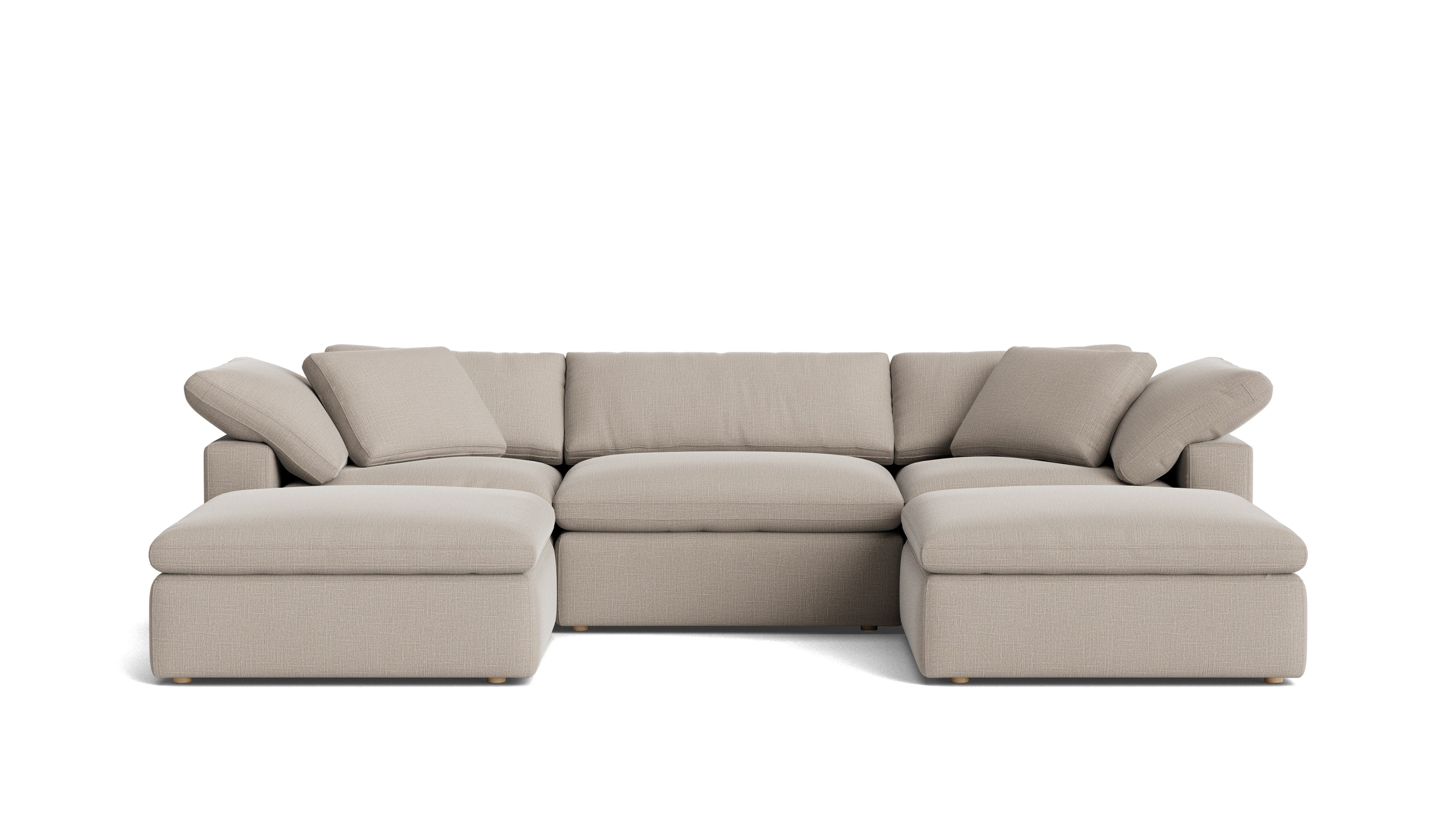Movie Night™ 5 - Piece Modular U - Shaped Sectional, Large, Light Pebble - Sundays Company CanadaSEC-YJ-922-029